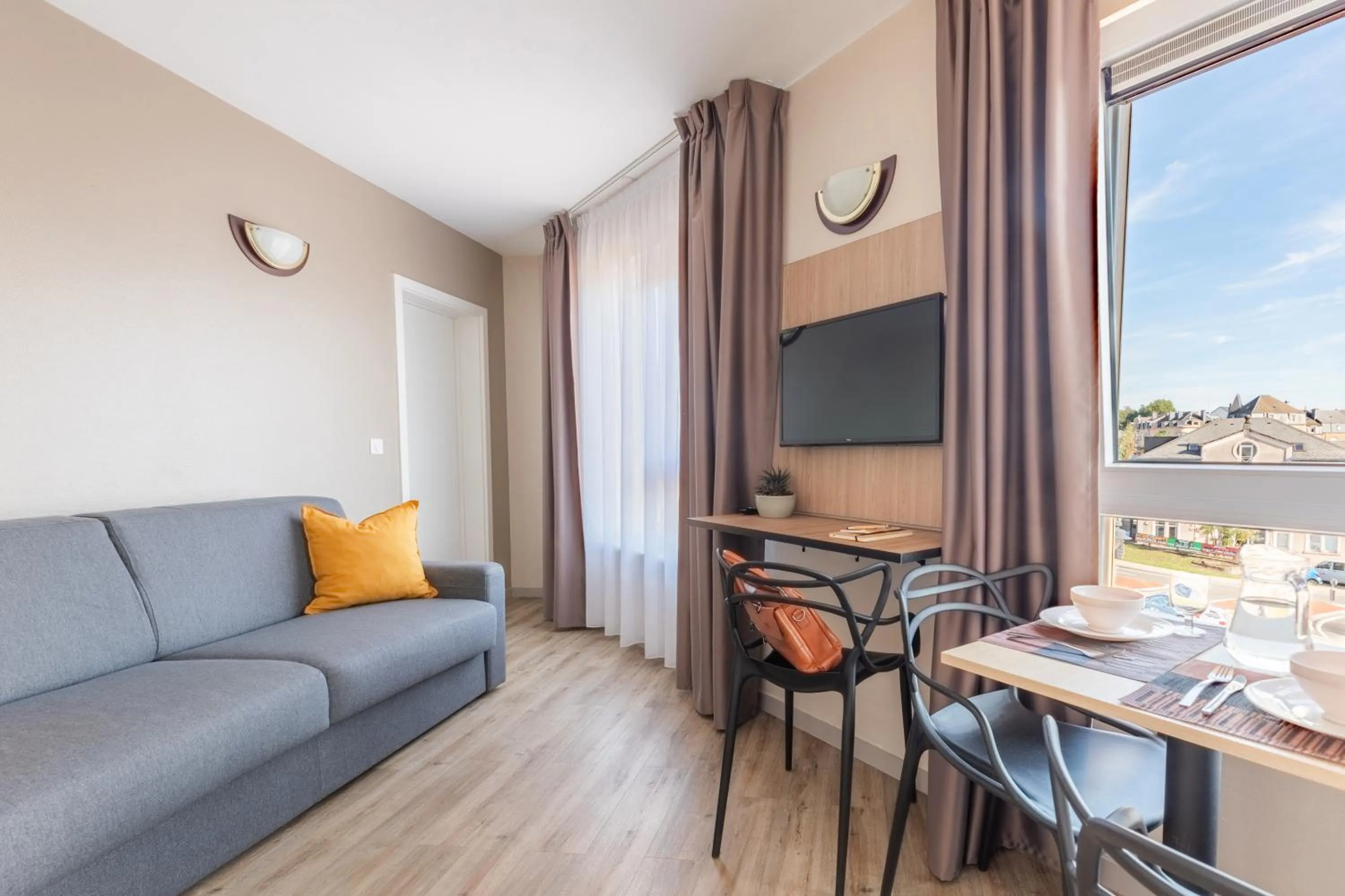 Seating area in Appart'City Classic Arlon - Porte du Luxembourg