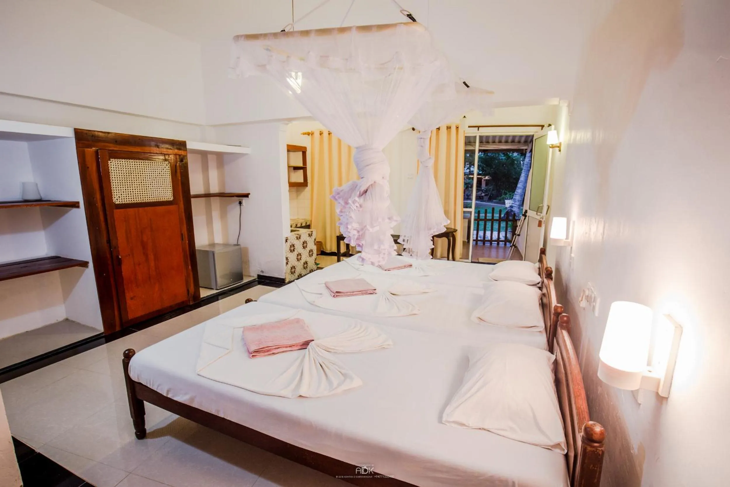 Bed in Sea view Beach Resort