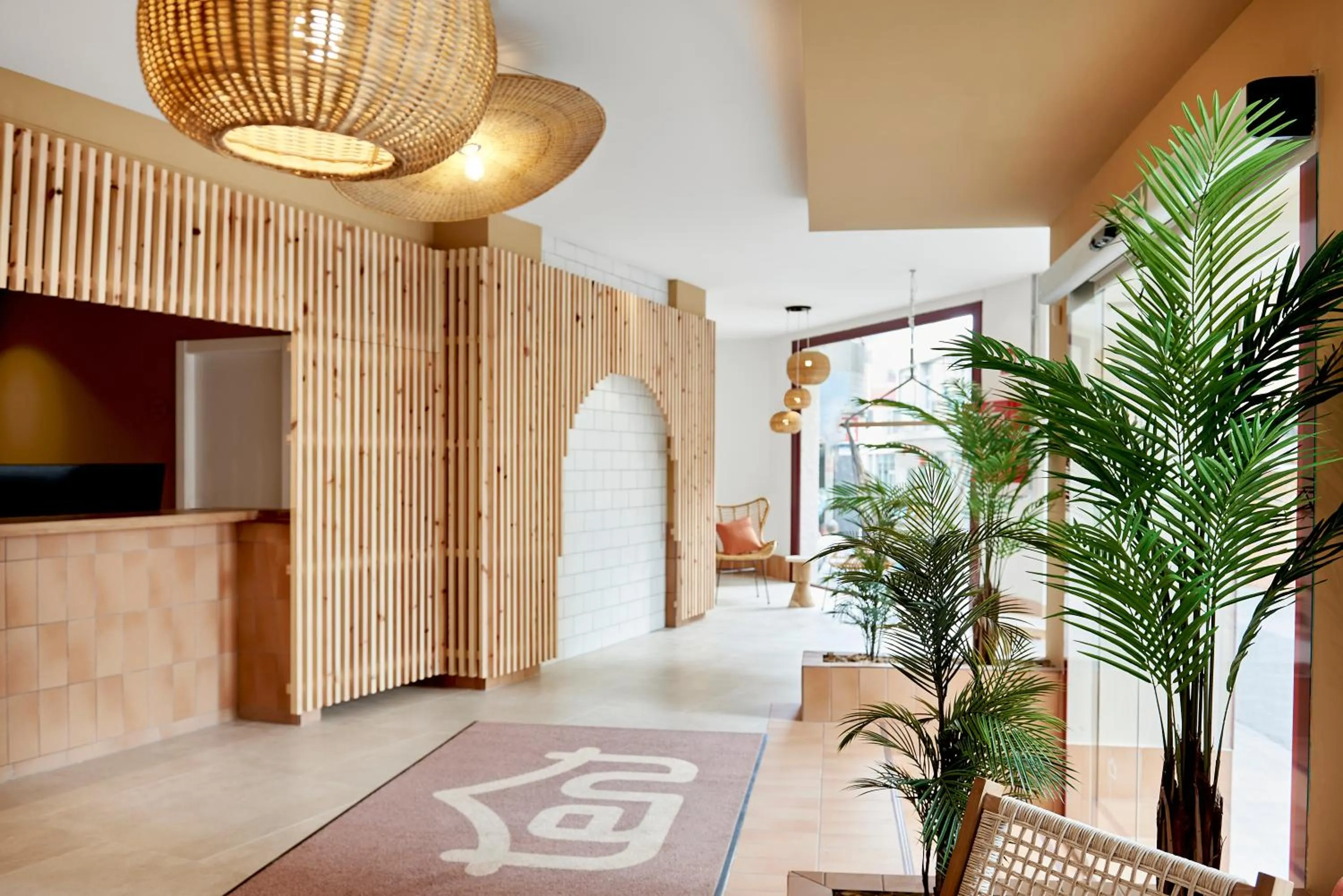 Lobby or reception in tent Lloret de Mar