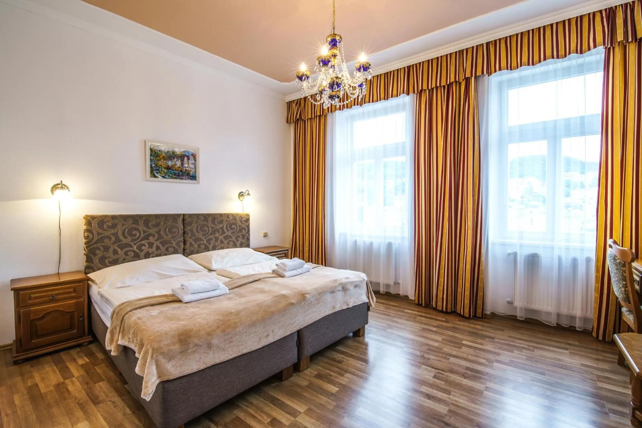 Photo of the whole room, Bed in LD Morava