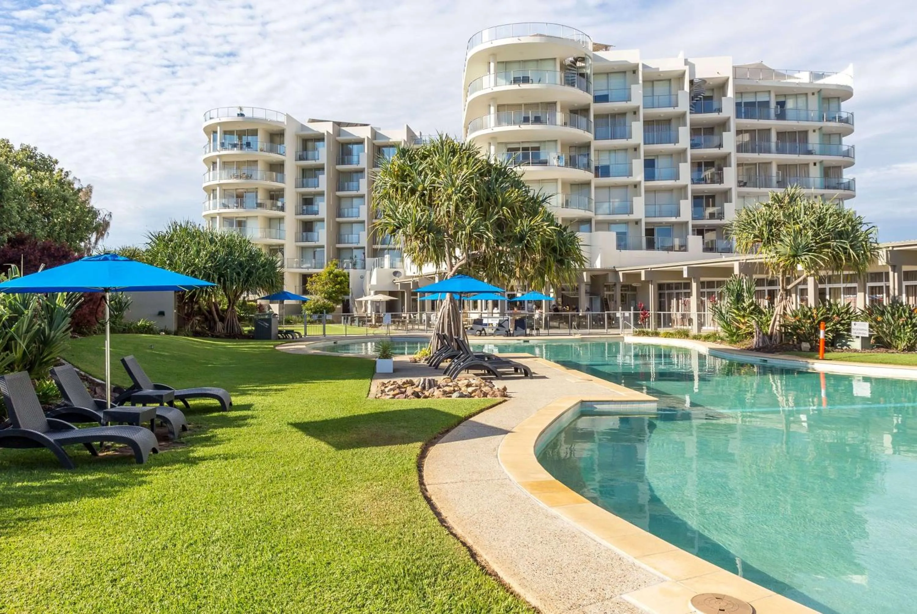 Pool view in Ramada By Wyndham Marcoola Beach