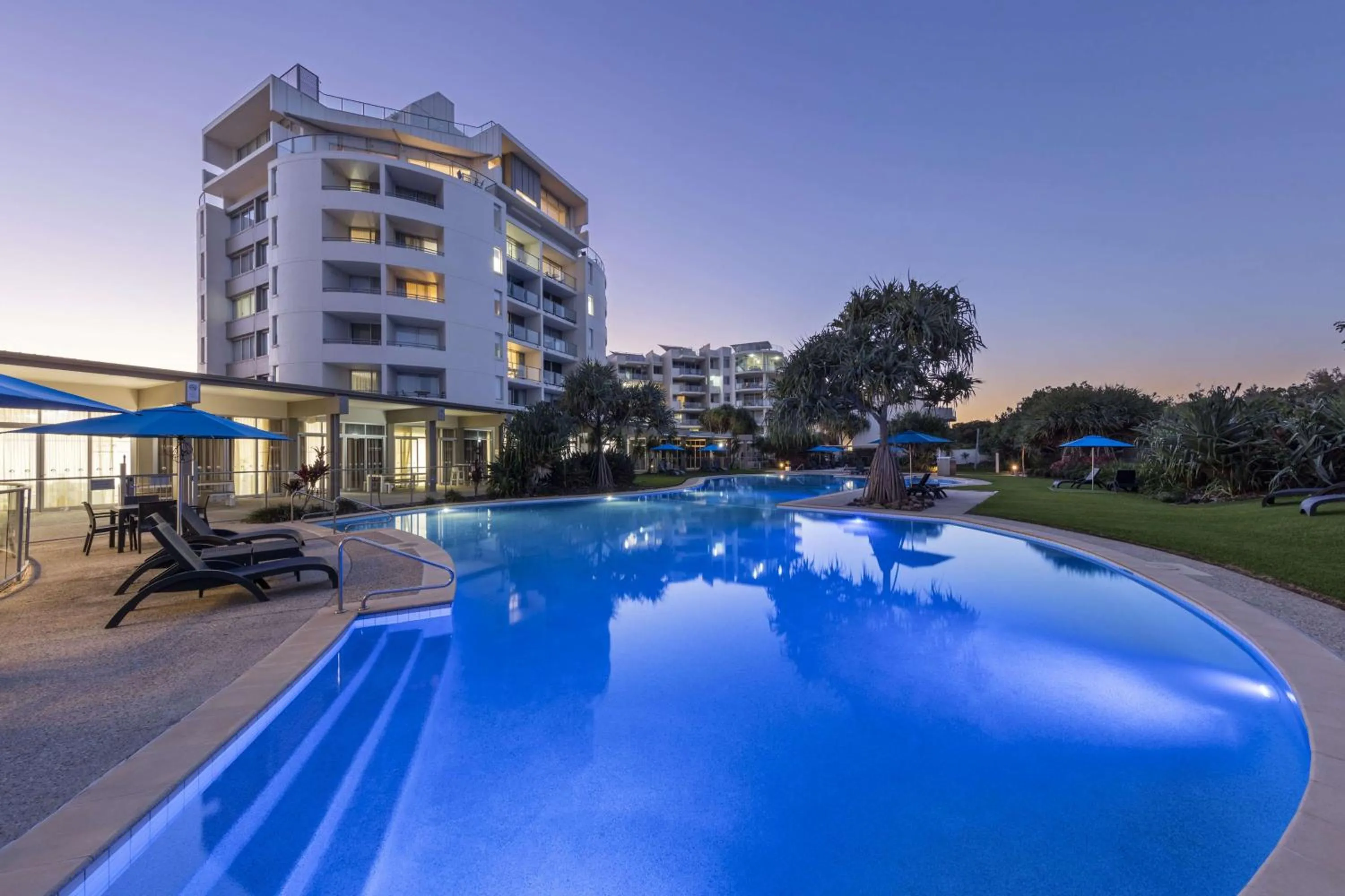 Pool view in Ramada By Wyndham Marcoola Beach