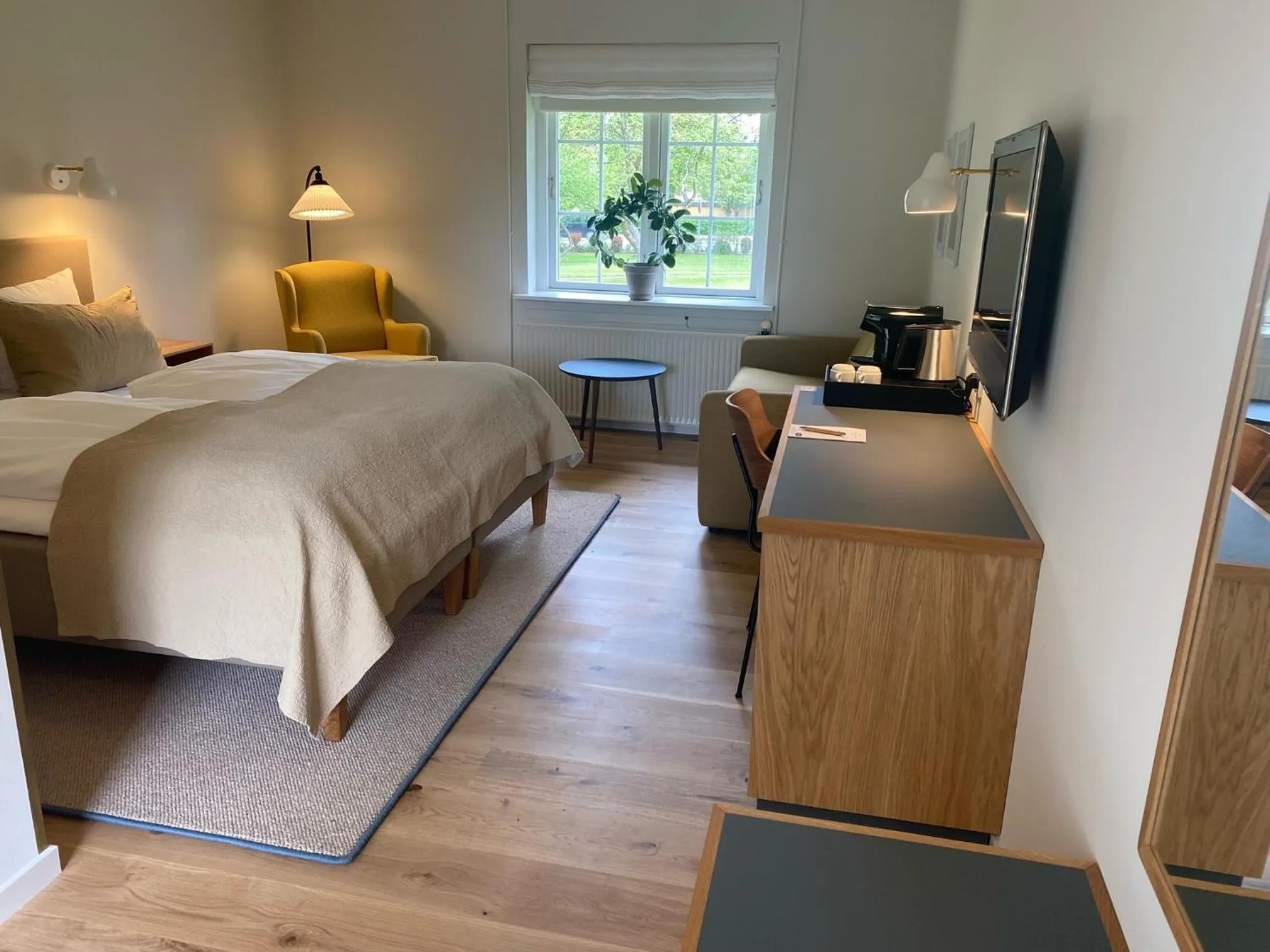 Bed in Hotel Knudsens Gaard