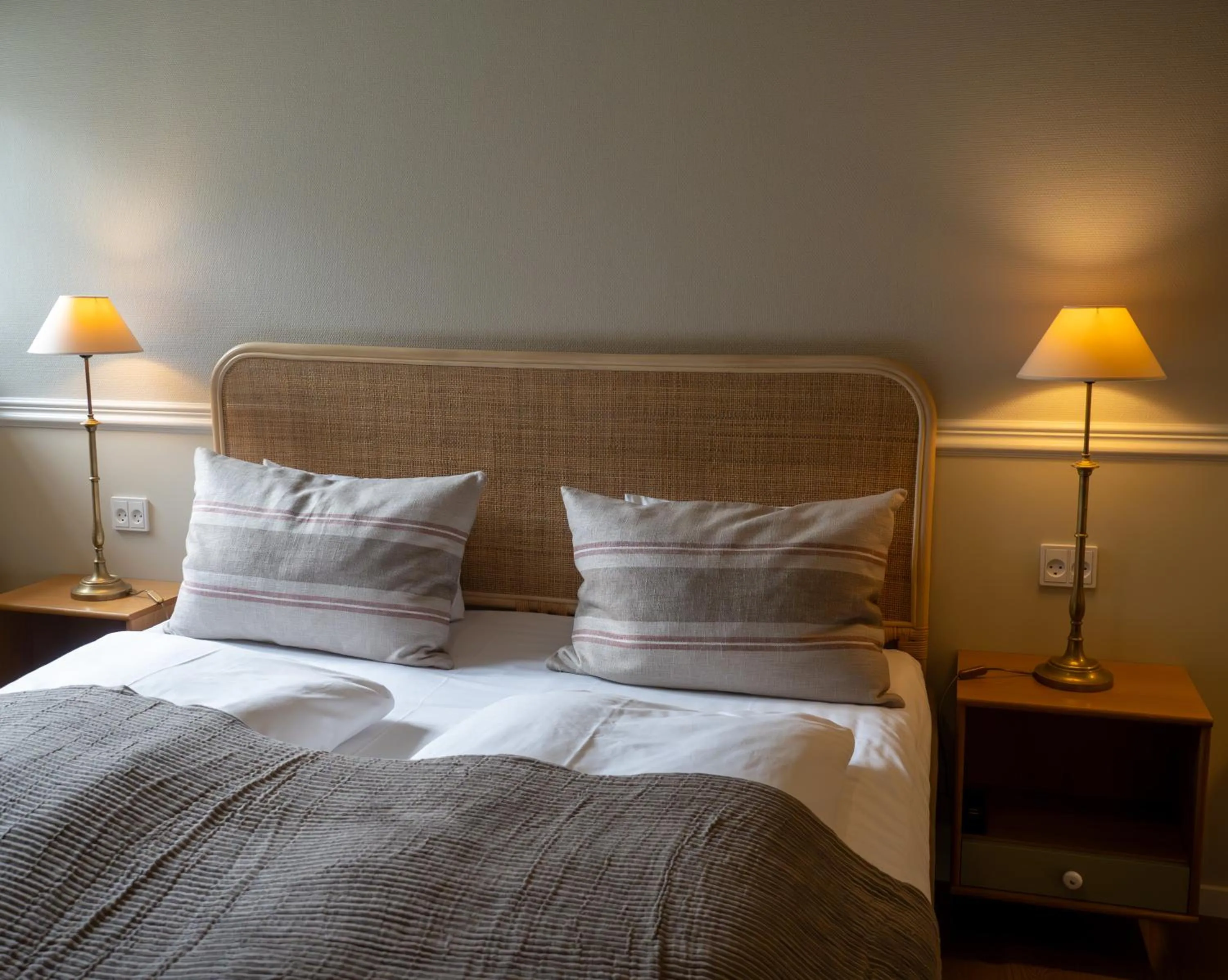 Bed in Hotel Knudsens Gaard