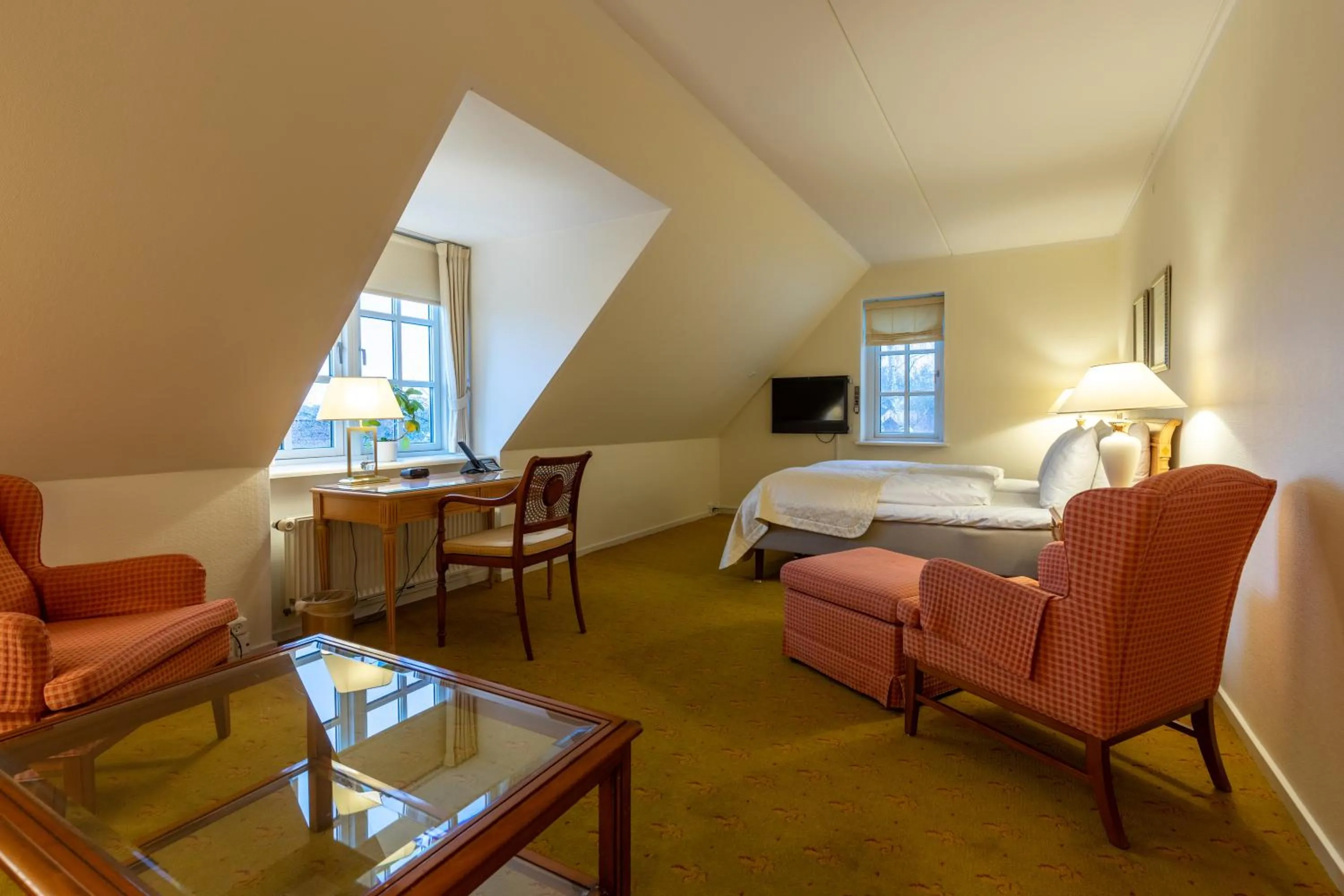 Bedroom, Bed in Hotel Knudsens Gaard