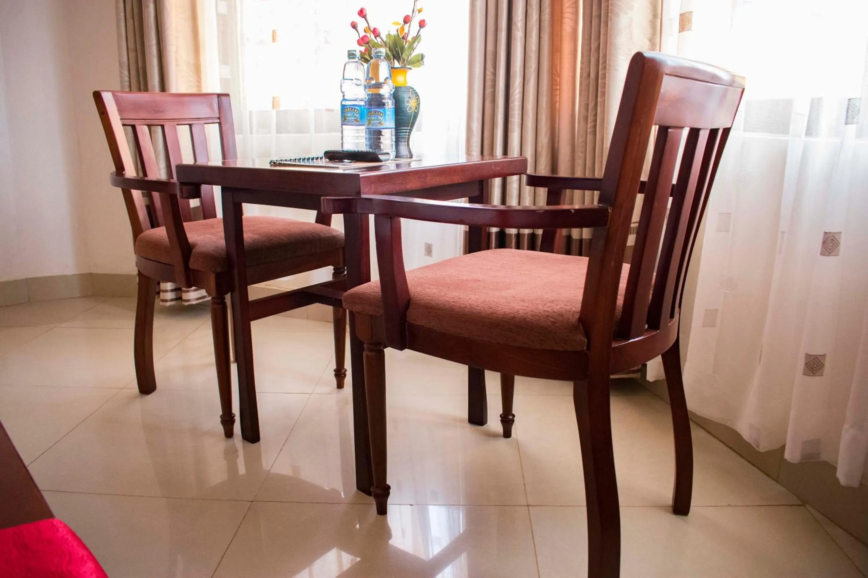 Seating area in Sienna Beach Hotel Entebbe