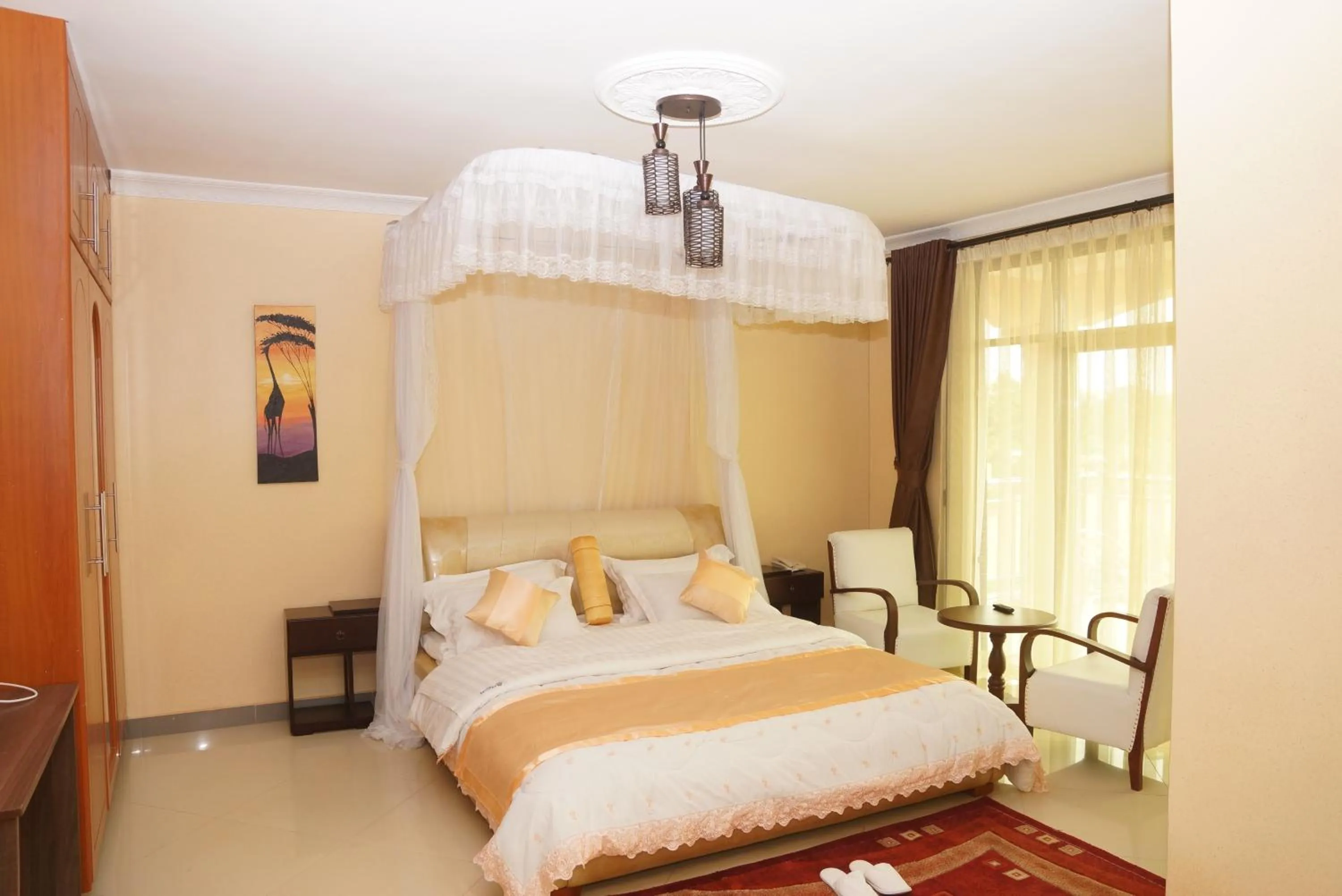 Bed in Nican Resort Hotel Seguku Entebbe