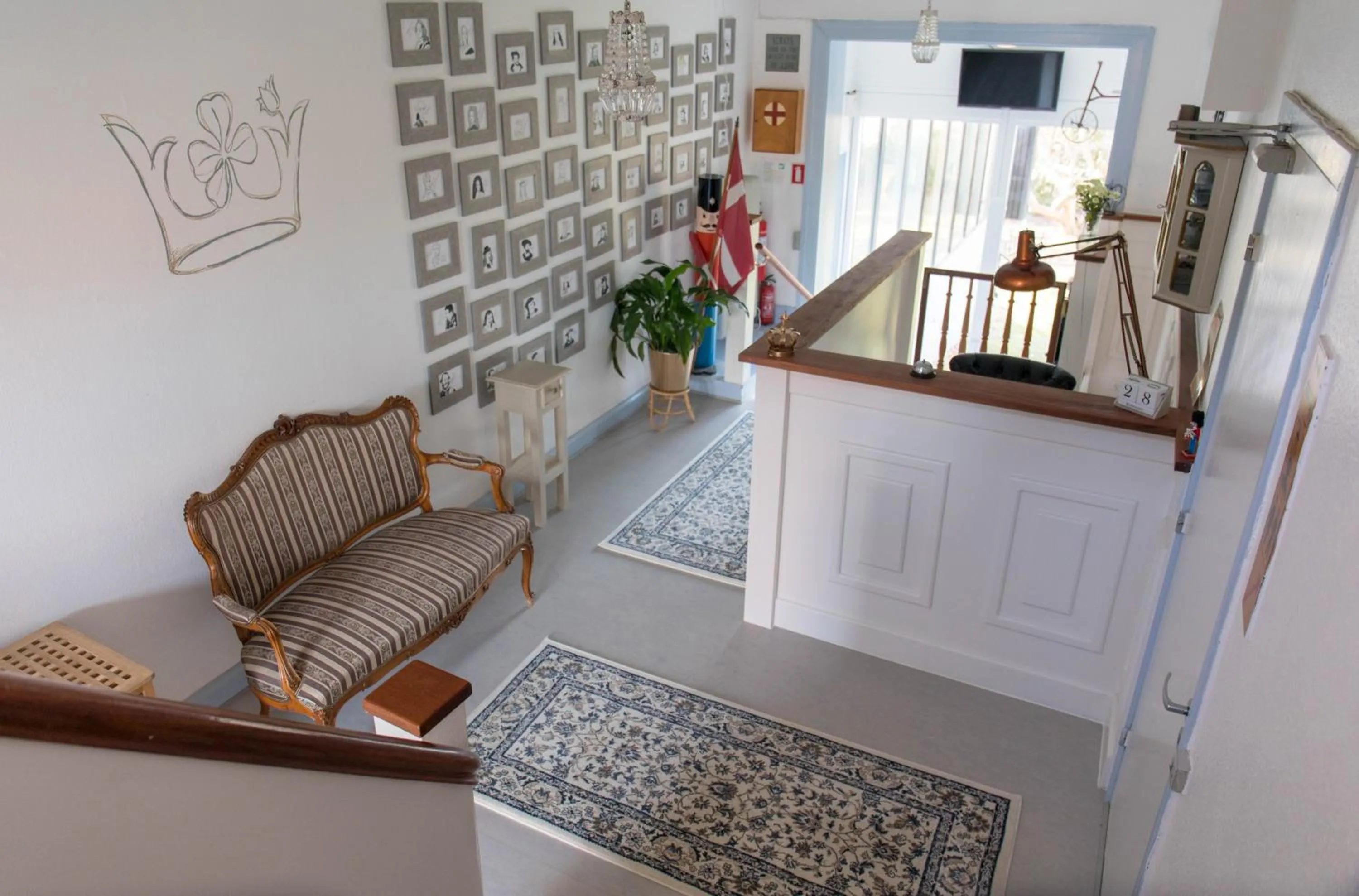 Lobby or reception in Fredensborg Vandrerhjem, i Kongens baghave