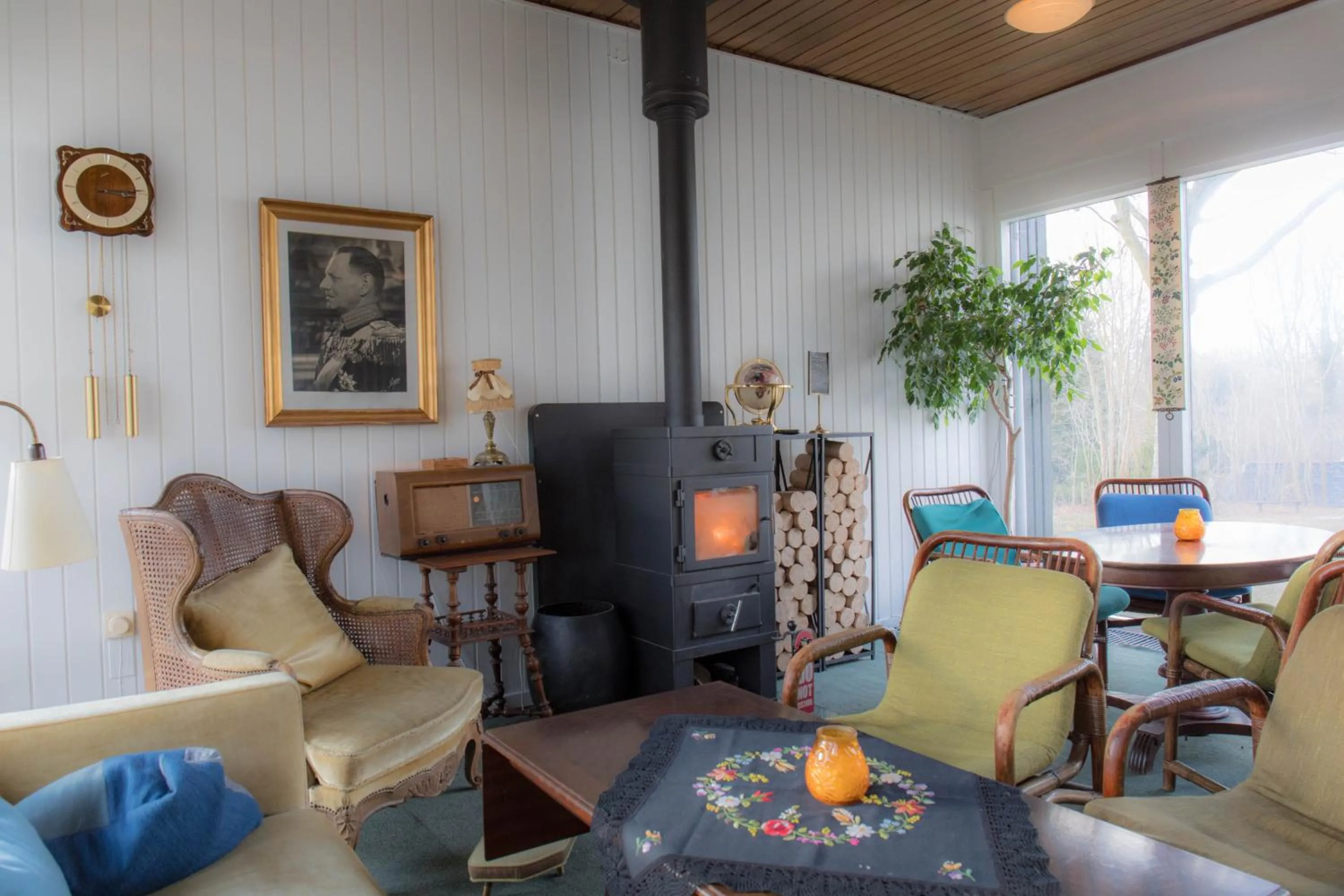 Living room in Fredensborg Vandrerhjem, i Kongens baghave