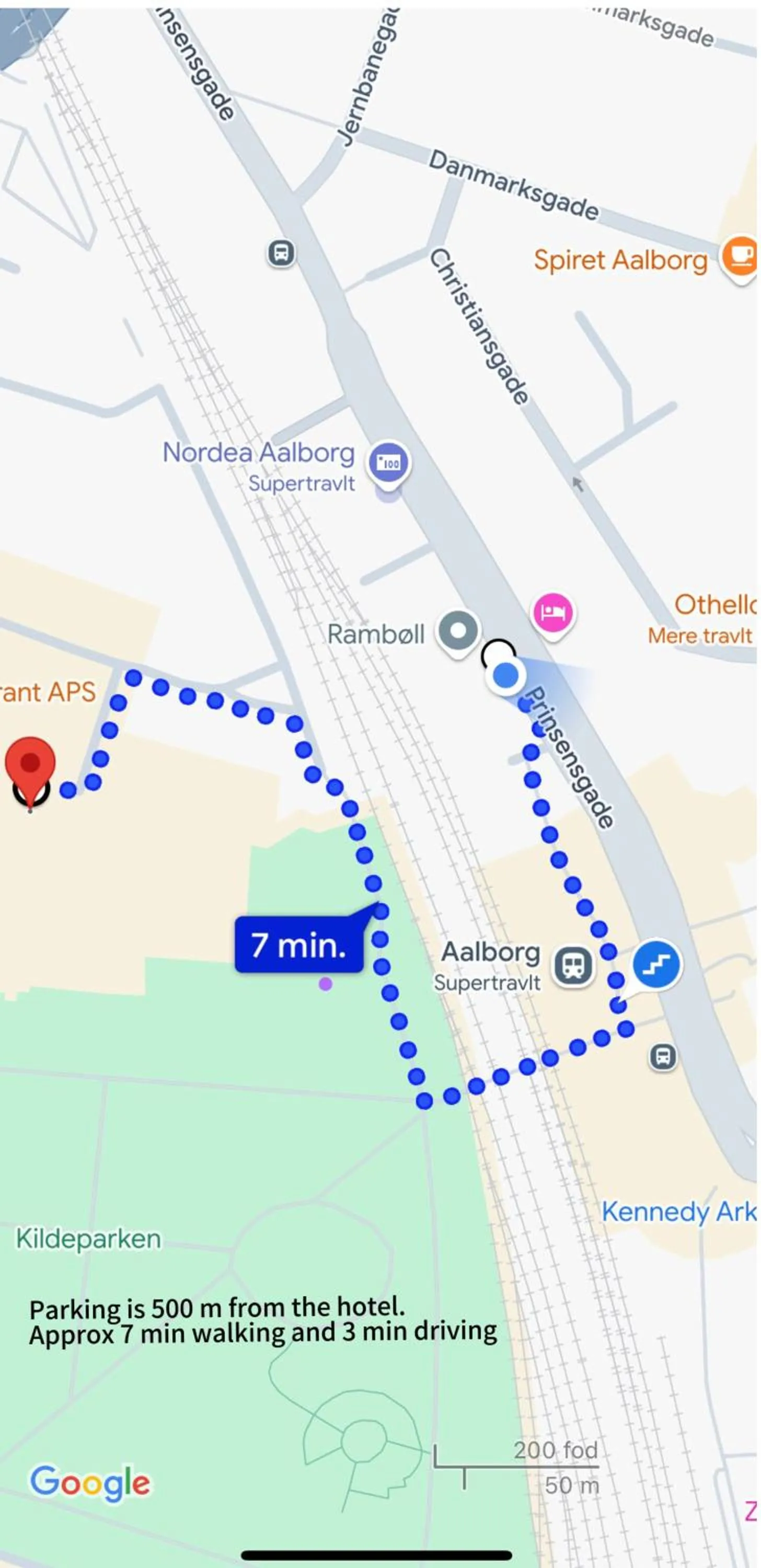 Parking in Prinsen Hotel