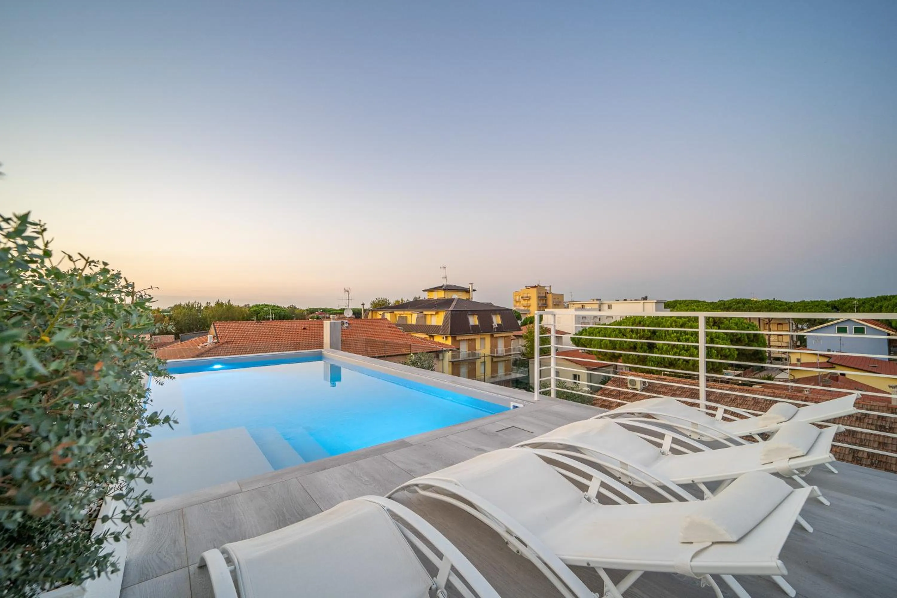 Pool view in Hotel Abc