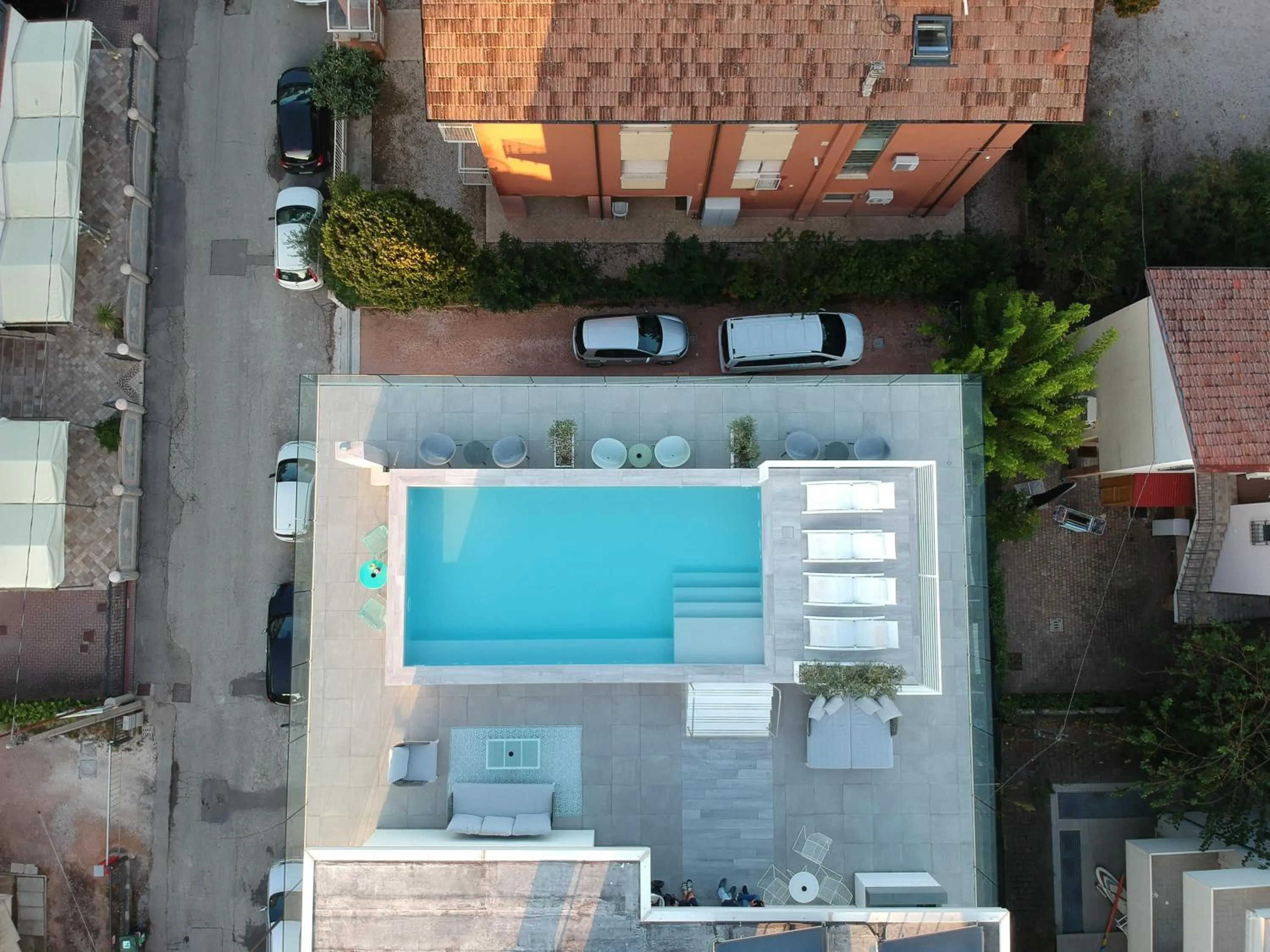 Pool view in Hotel Abc