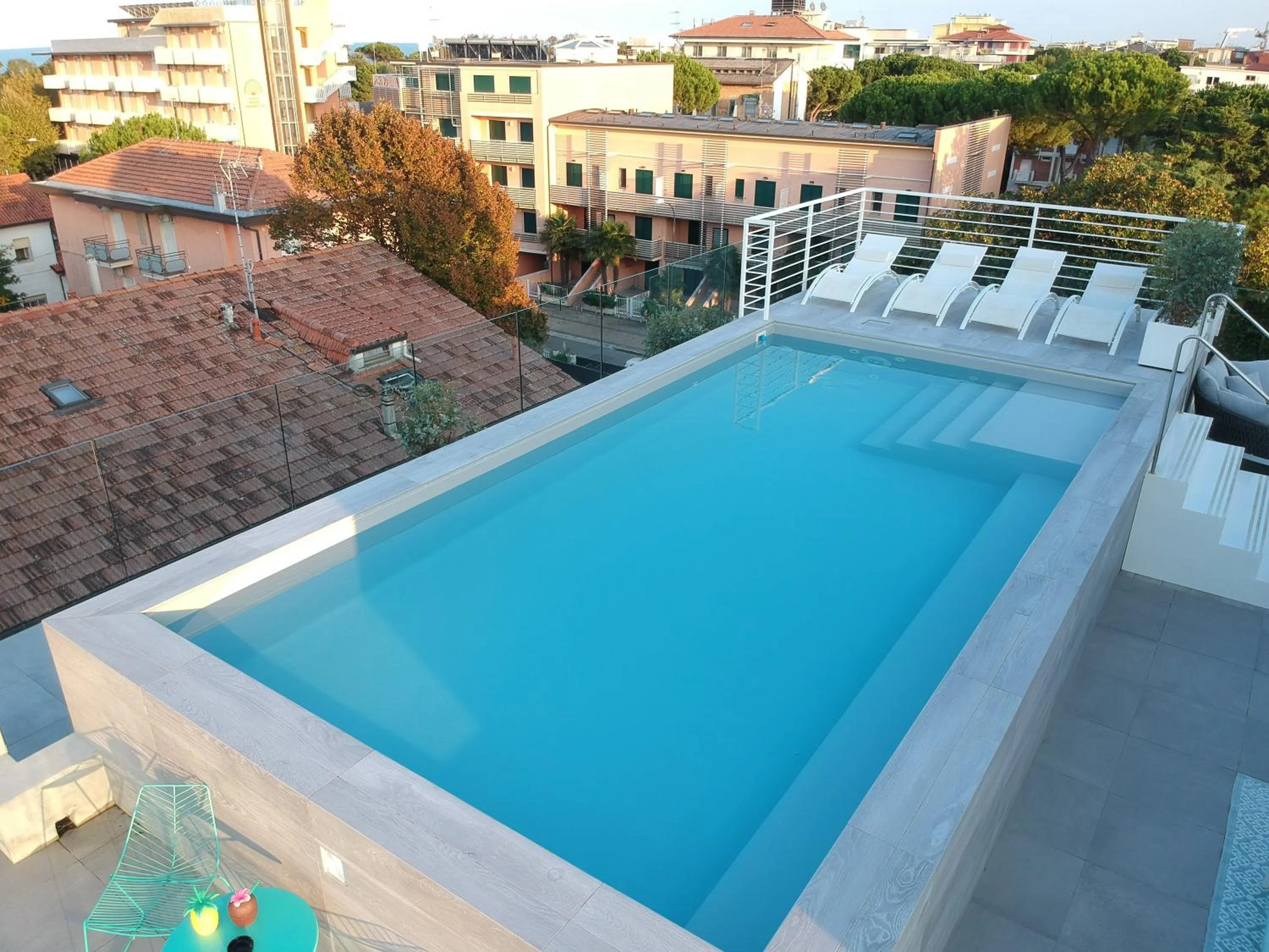 Pool view in Hotel Abc