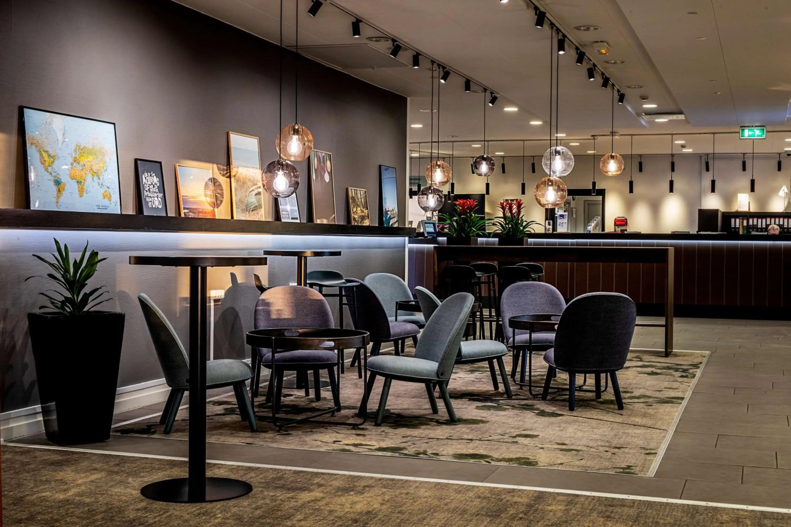 Lobby or reception in Scandic Aalborg Øst