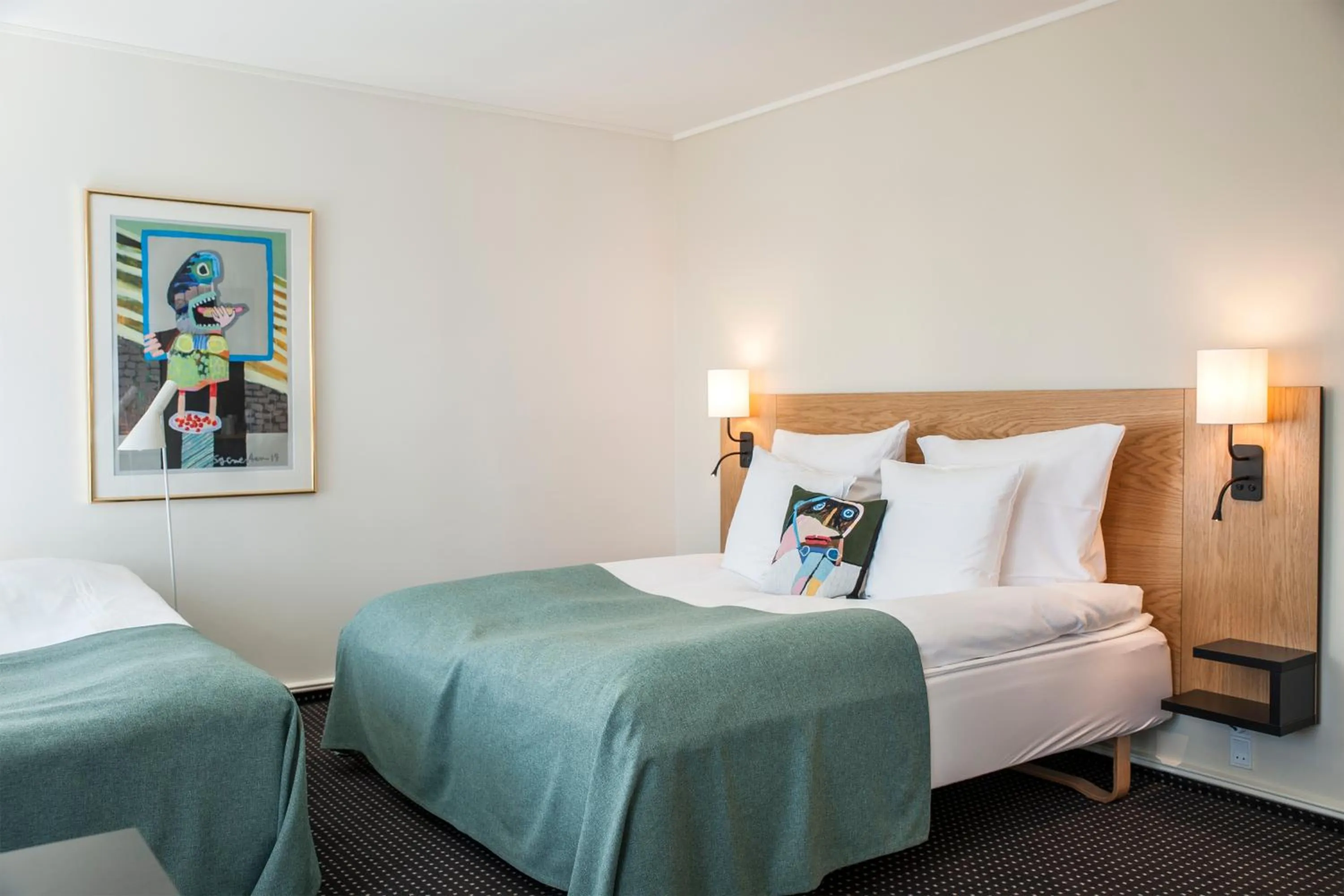 Bed in Hotel Koldingfjord