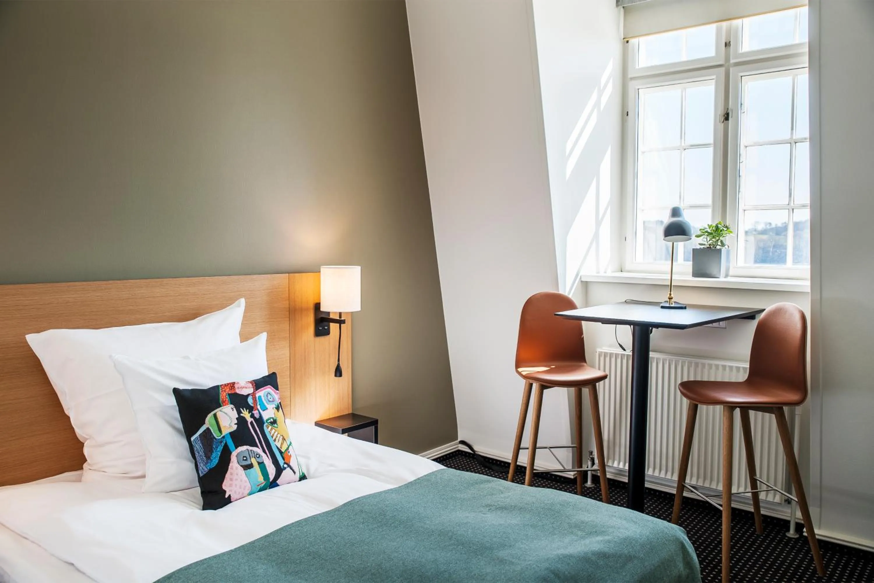 Bed in Hotel Koldingfjord