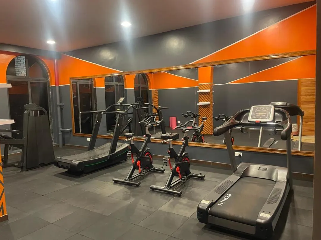 Fitness centre/facilities in Hotel Chez Lando