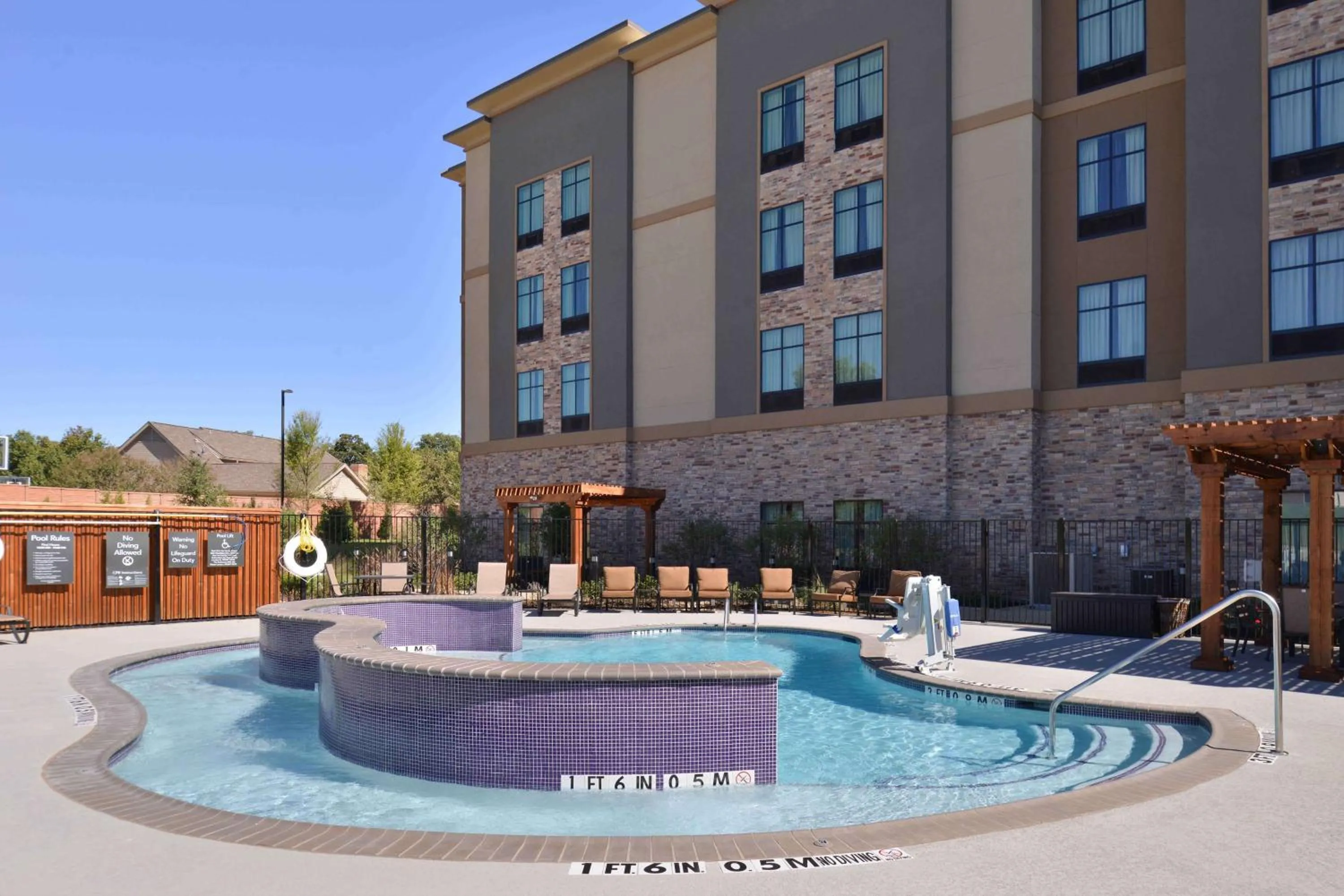 Pool view in Homewood Suites by Hilton Trophy Club Southlake