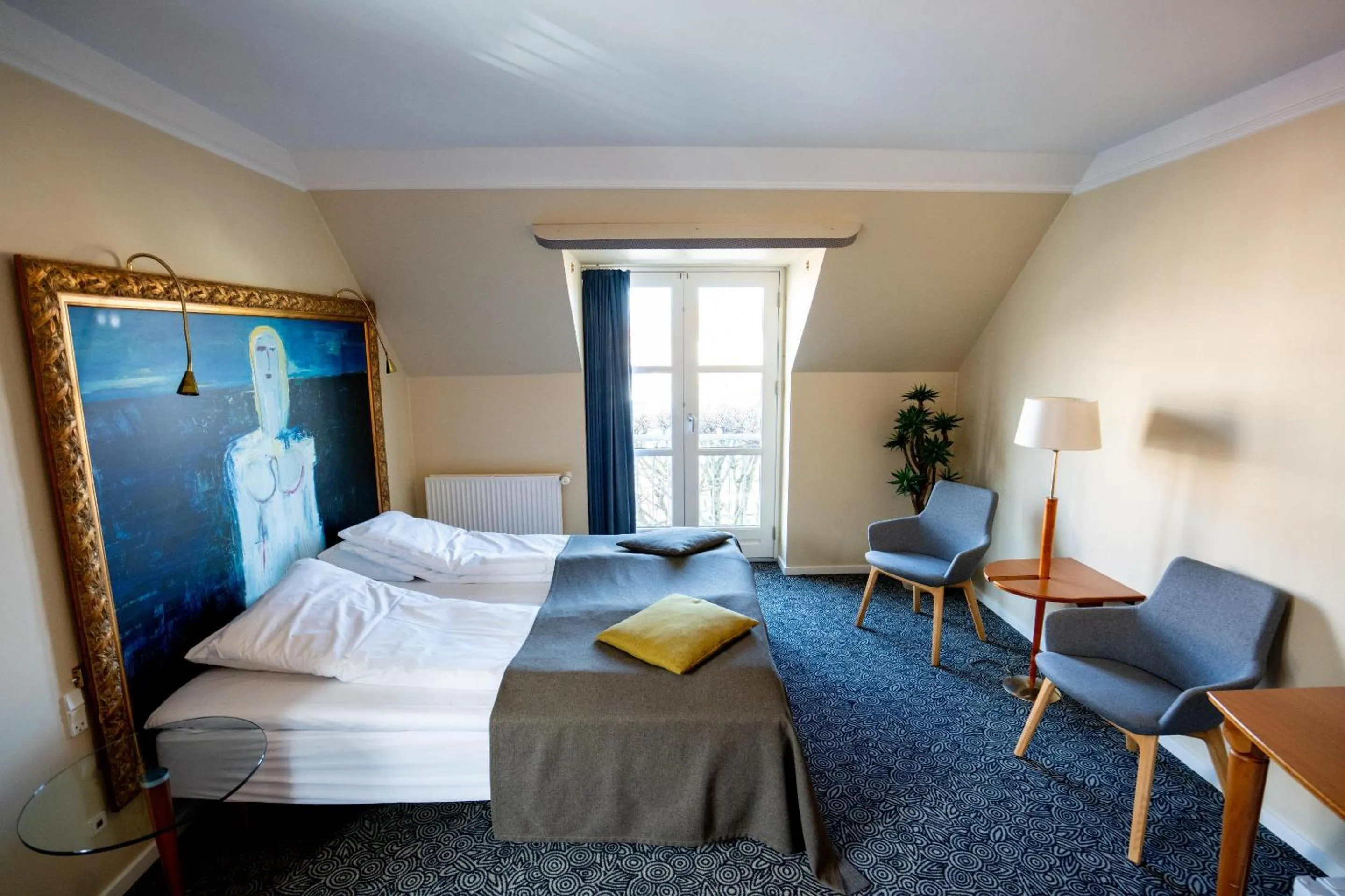 Bed in Hotel Ringkøbing