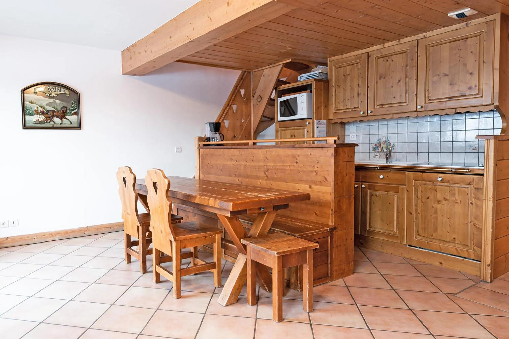 Kitchen or kitchenette in Lagrange Vacances Le Village des Lapons