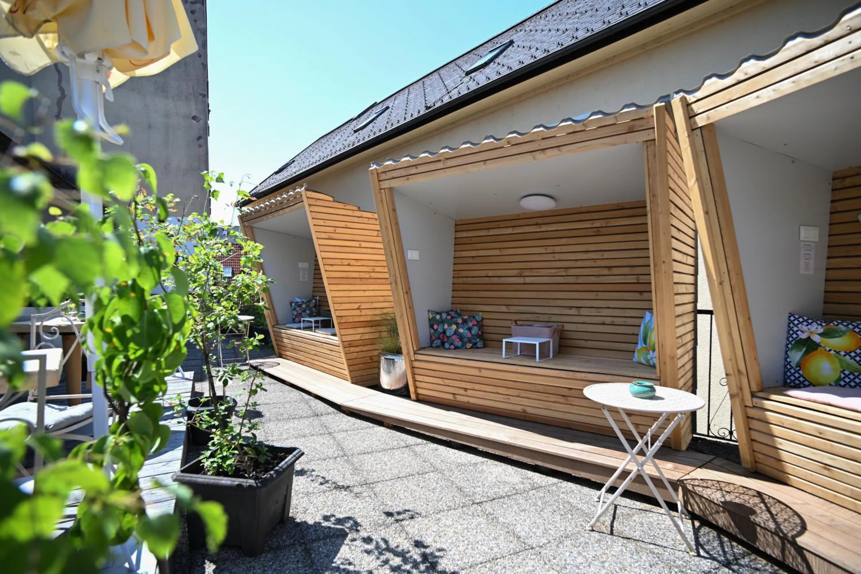 Balcony/Terrace in Boutique Hotel Goldenes Lamm Villach