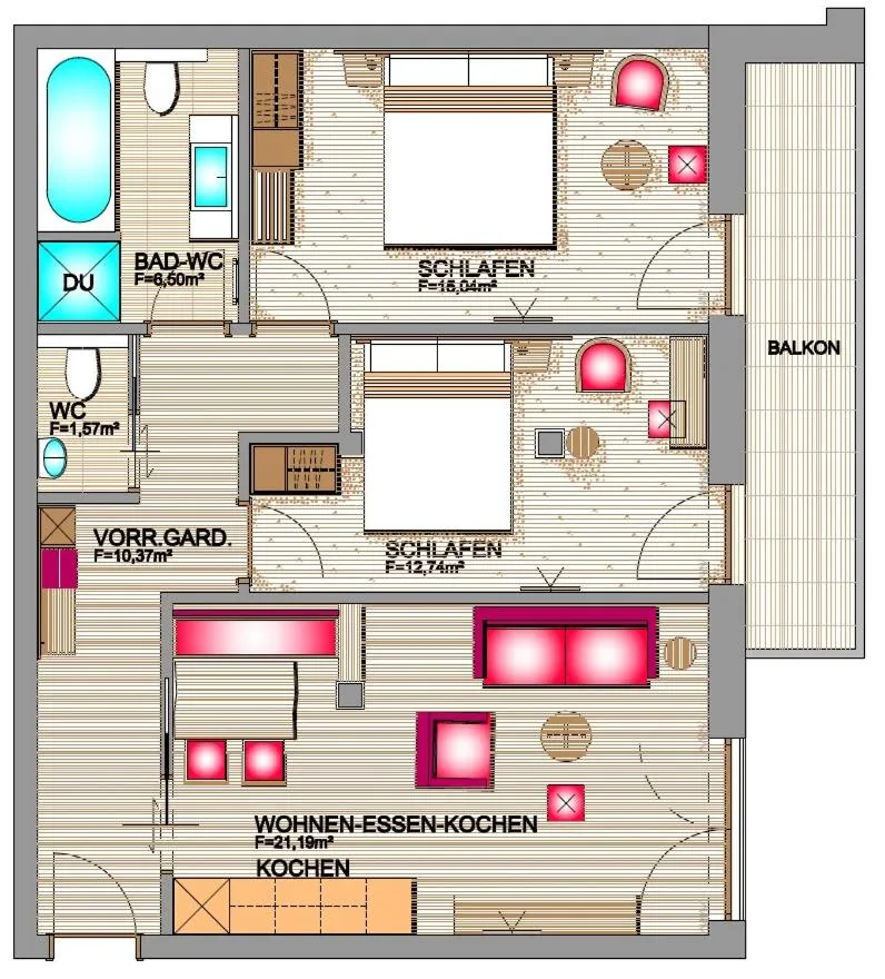 Floor plan in Hotel Alpenland