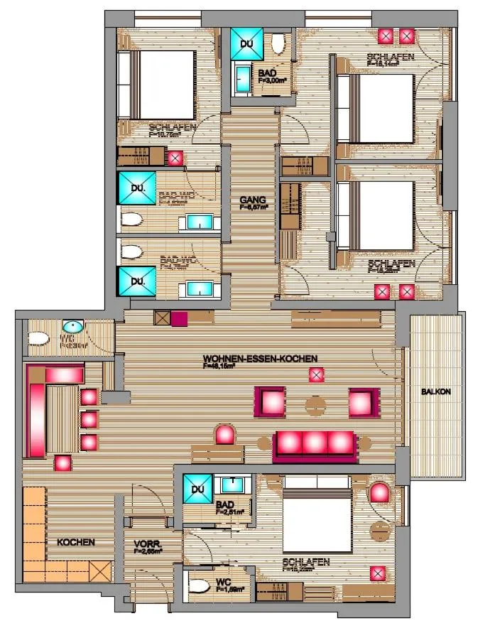 Floor plan in Hotel Alpenland
