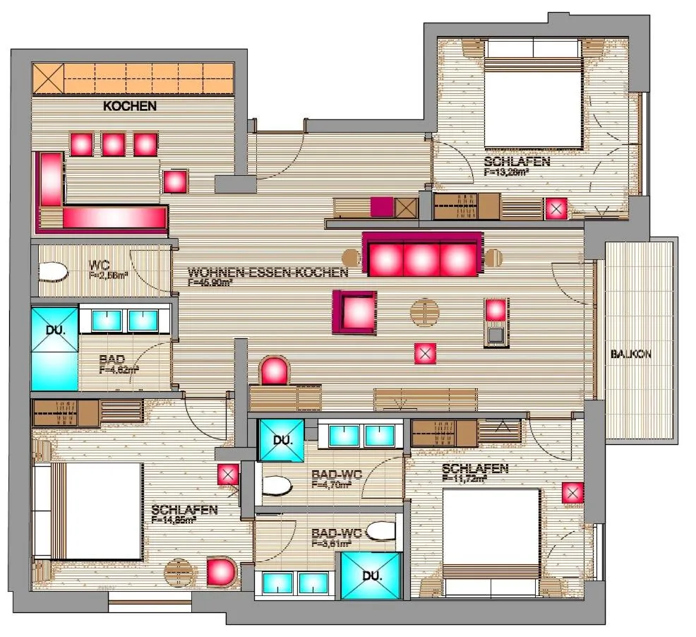 Floor plan in Hotel Alpenland