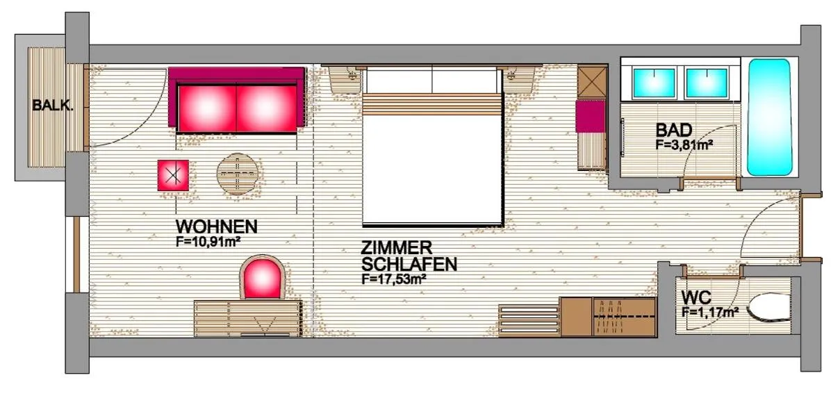 Floor plan in Hotel Alpenland