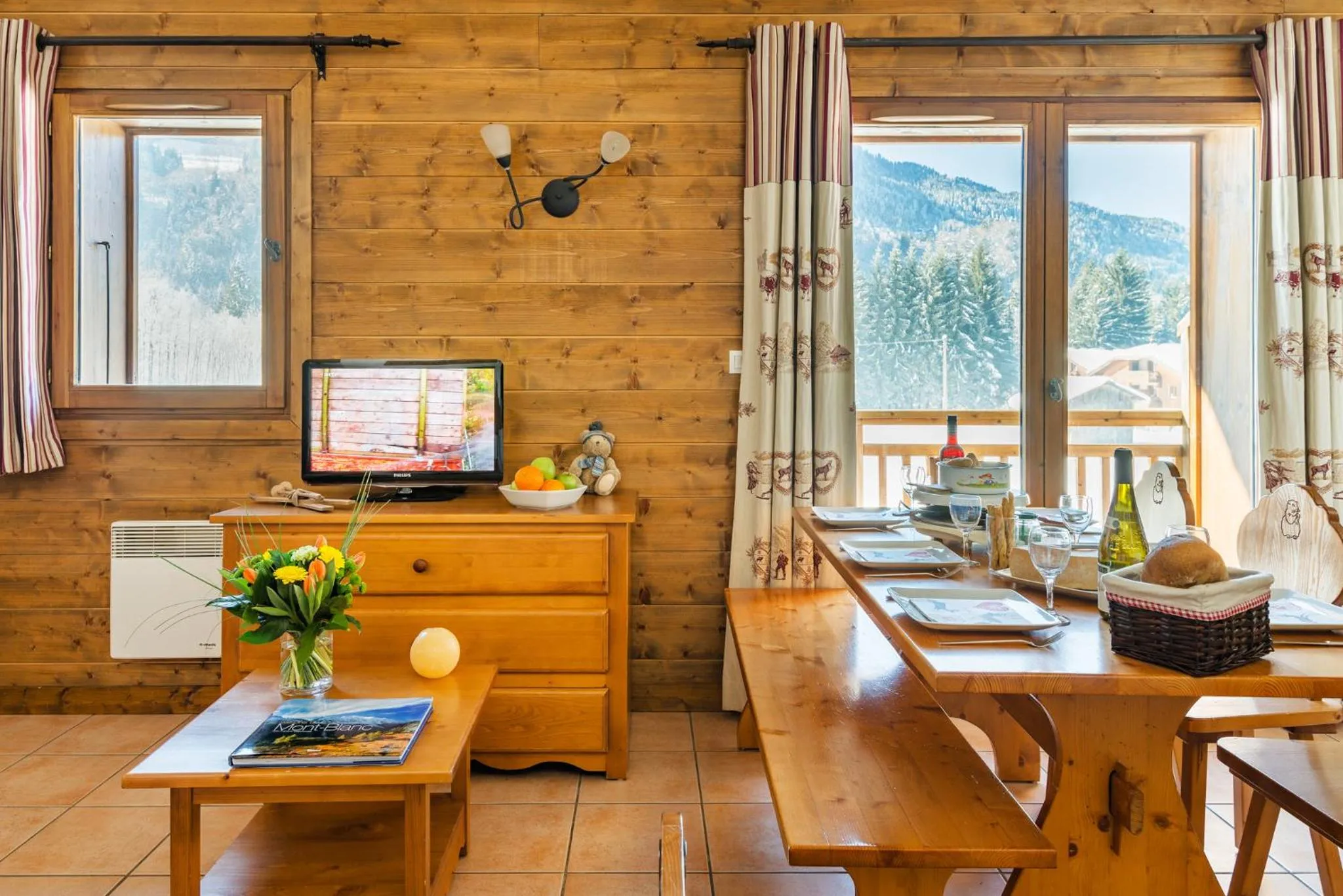 Living room in Lagrange Vacances Les Fermes de Samoëns