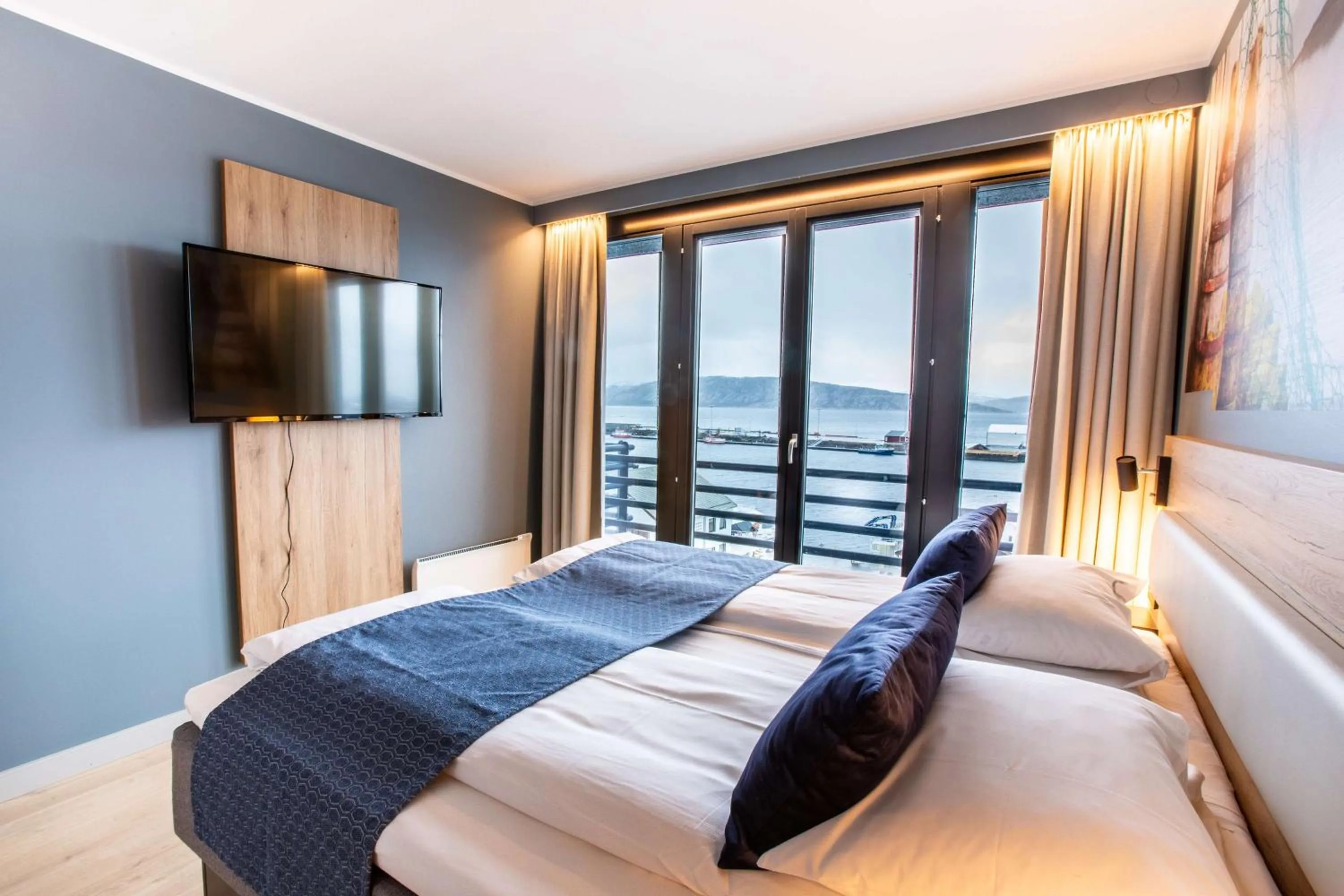 Bedroom, Bed in Scandic Syv Søstre