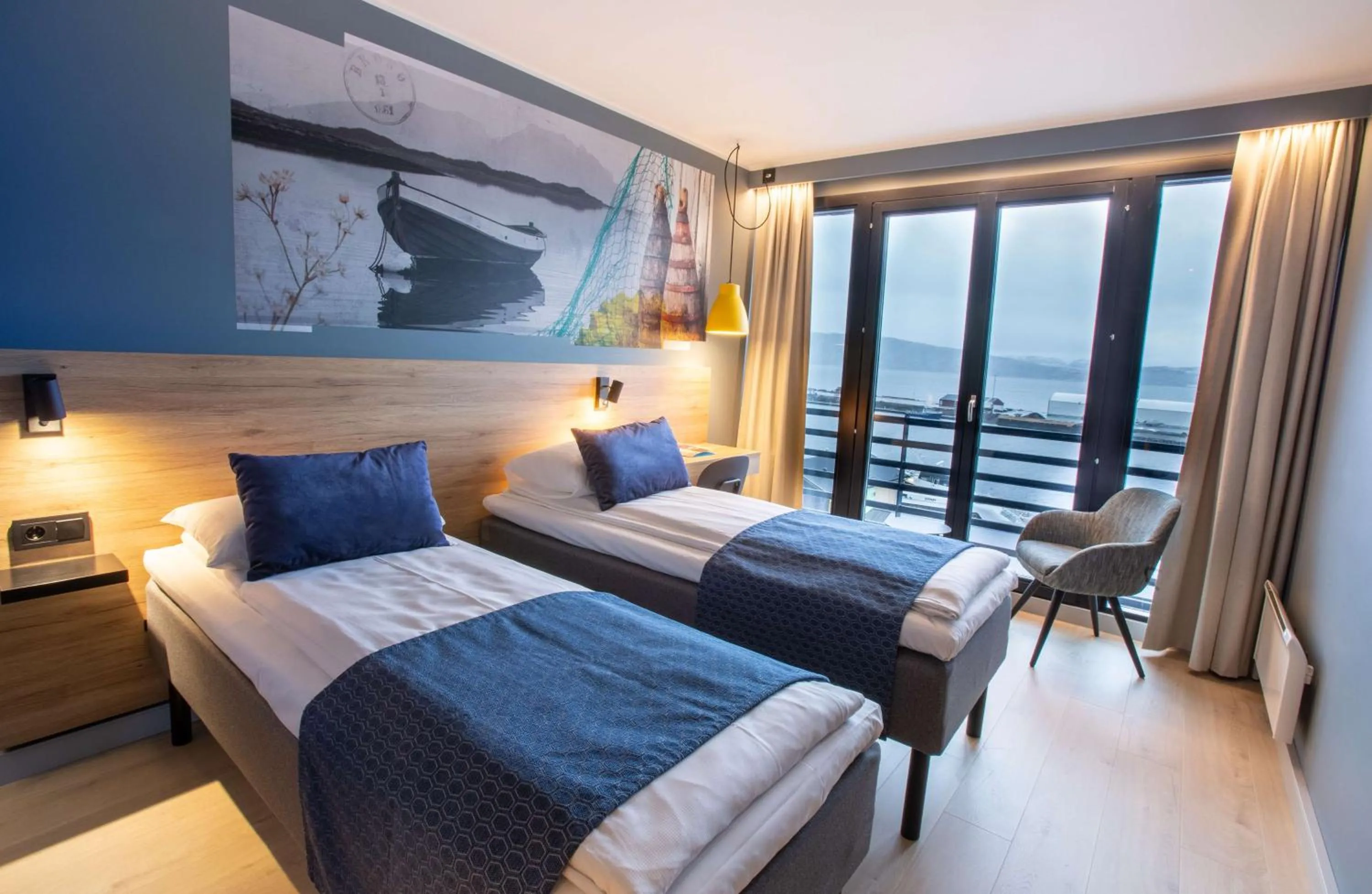 Bedroom, Bed in Scandic Syv Søstre