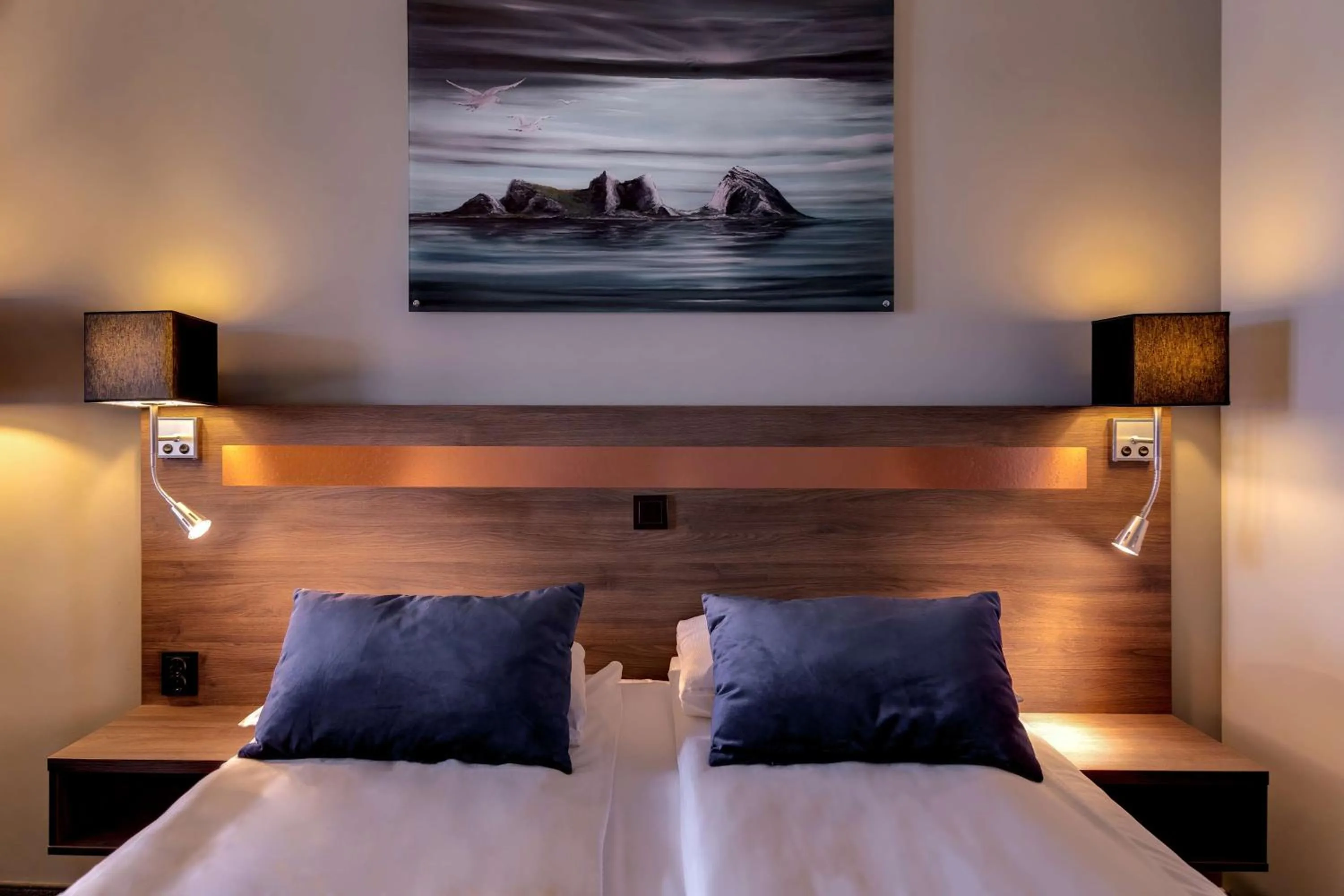 Bedroom, Bed in Scandic Syv Søstre