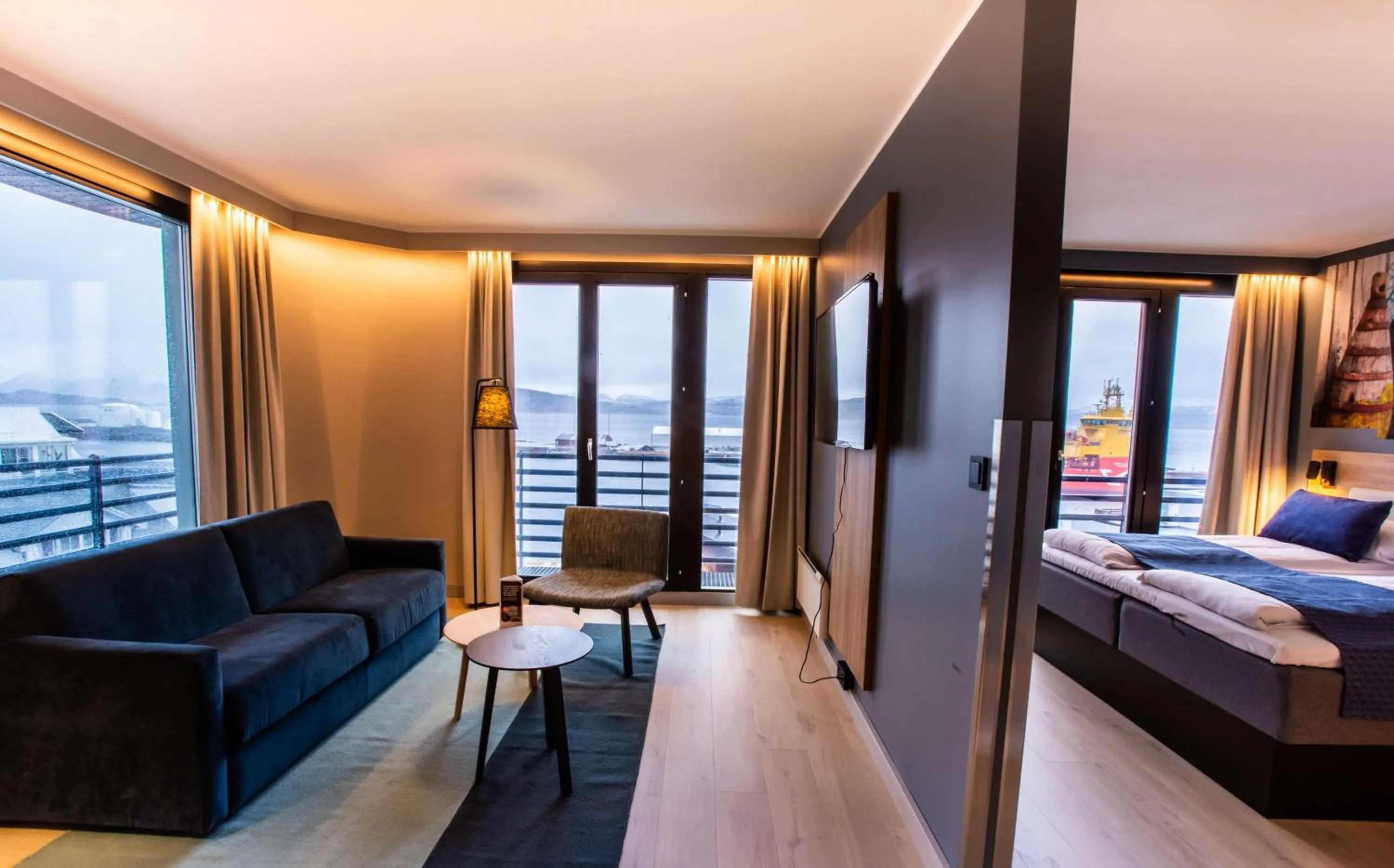 Bedroom, Bed in Scandic Syv Søstre