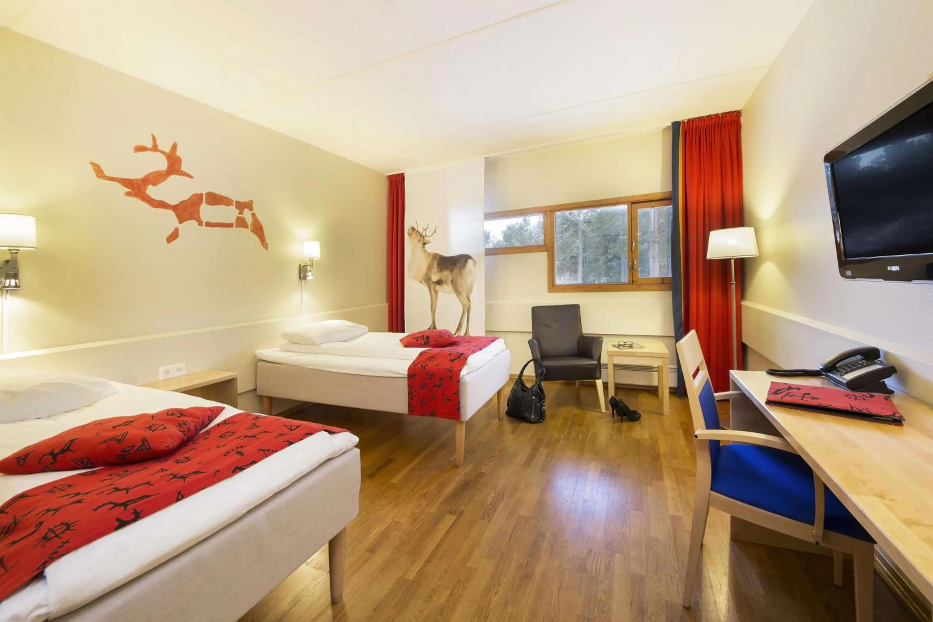 Photo of the whole room, Bed in Scandic Karasjok