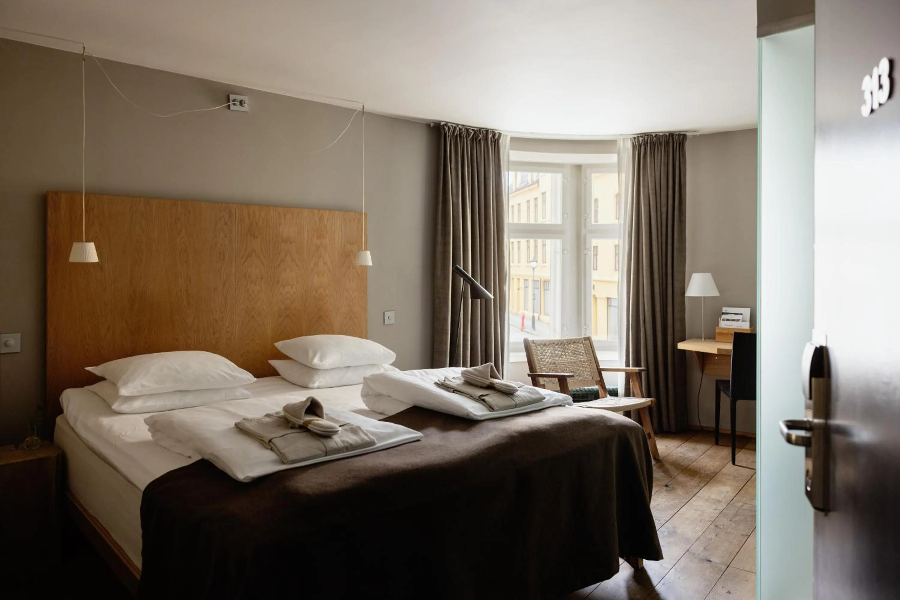 Bed in Hotel Brosundet