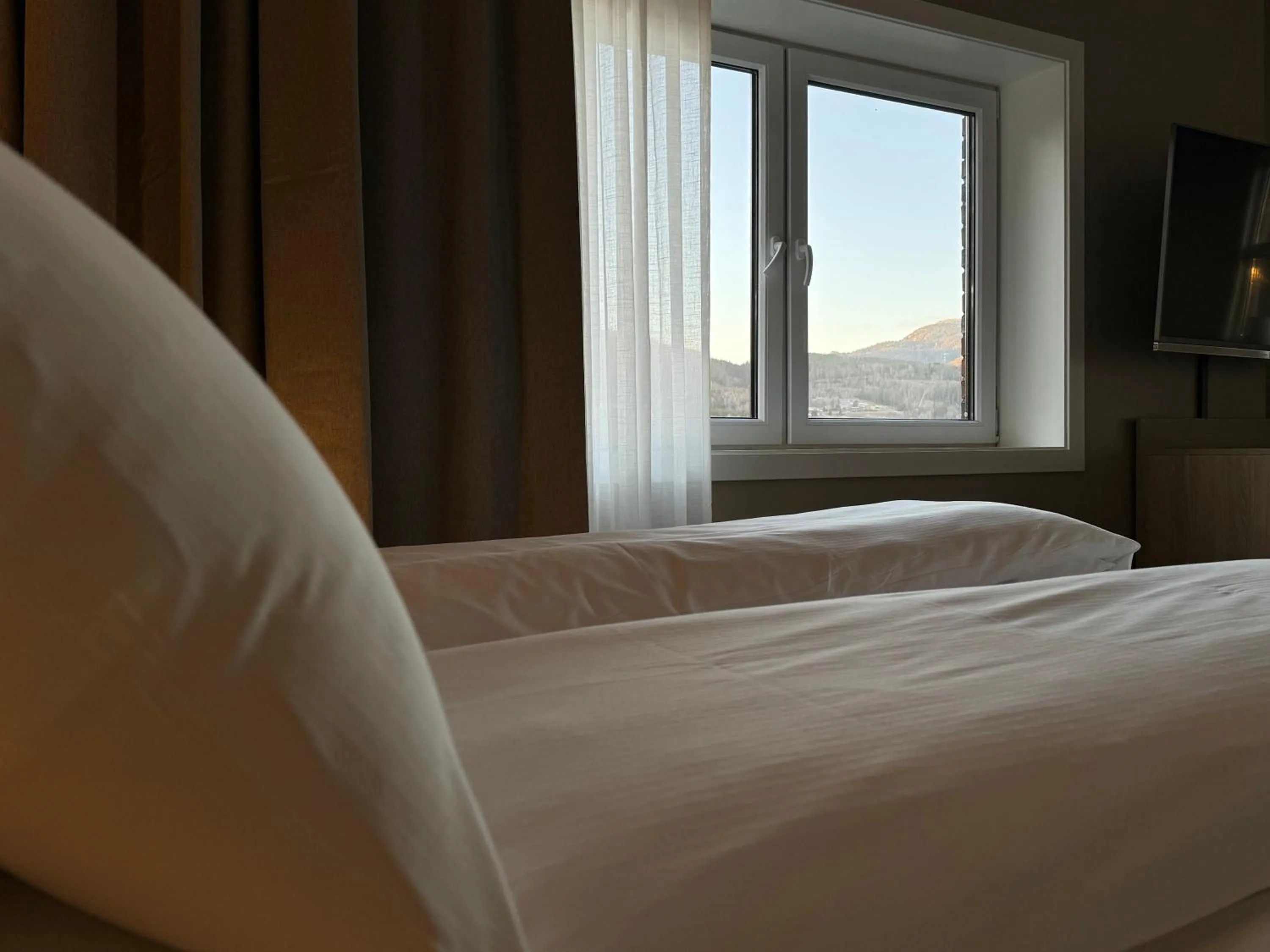 Mountain view, Bed in Notodden Hotel