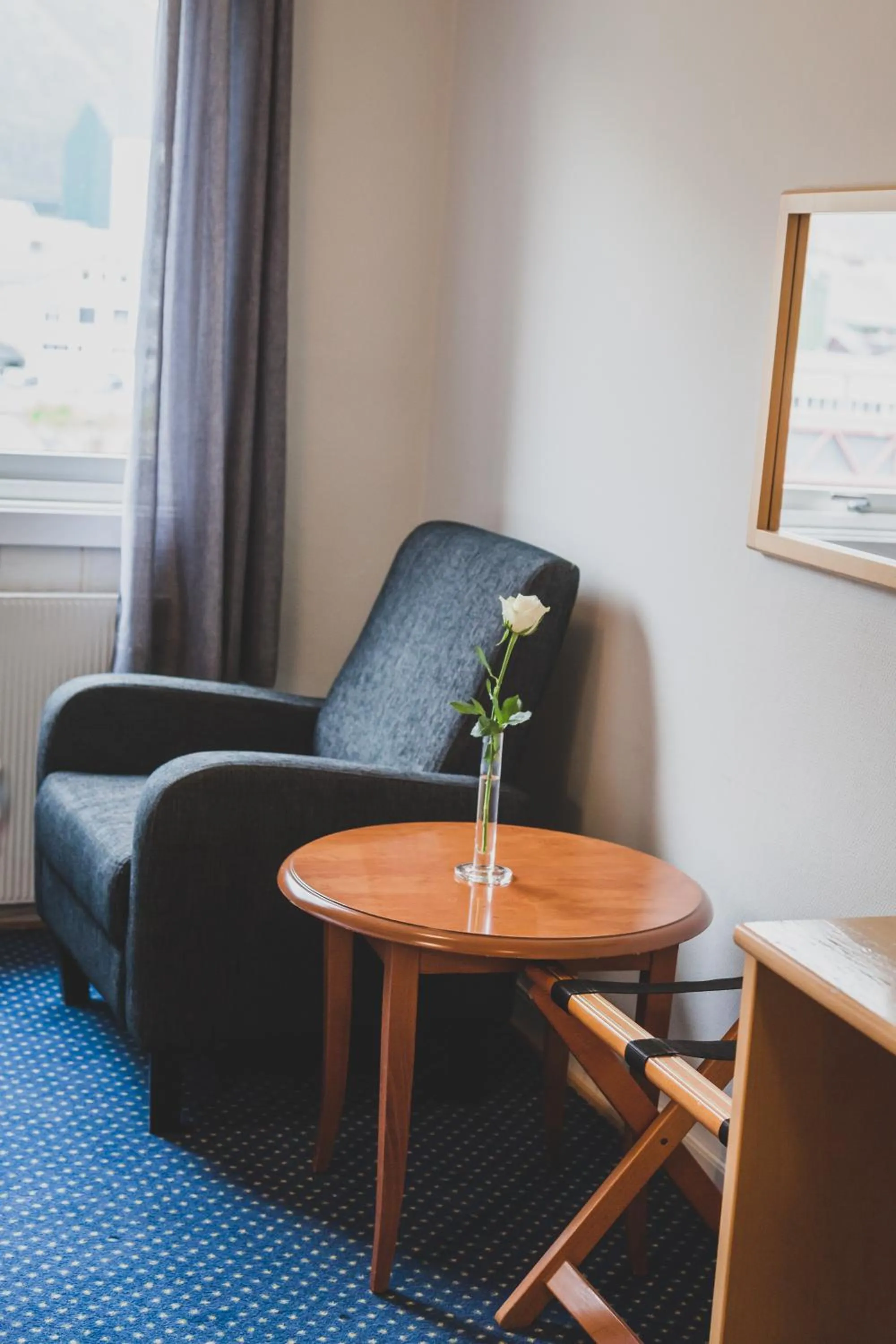 Living room in Frøken Skjolds Hotel Lyngengården