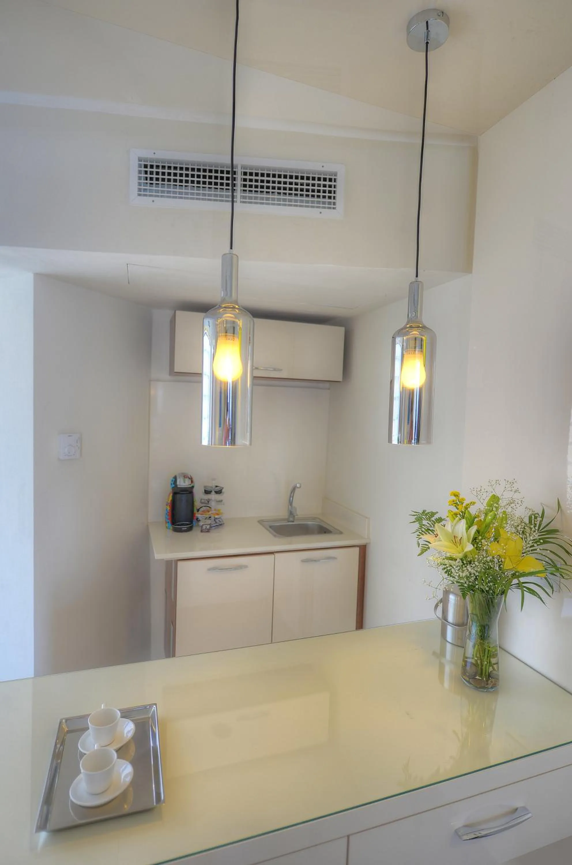 Kitchen or kitchenette in The Preluna Hotel