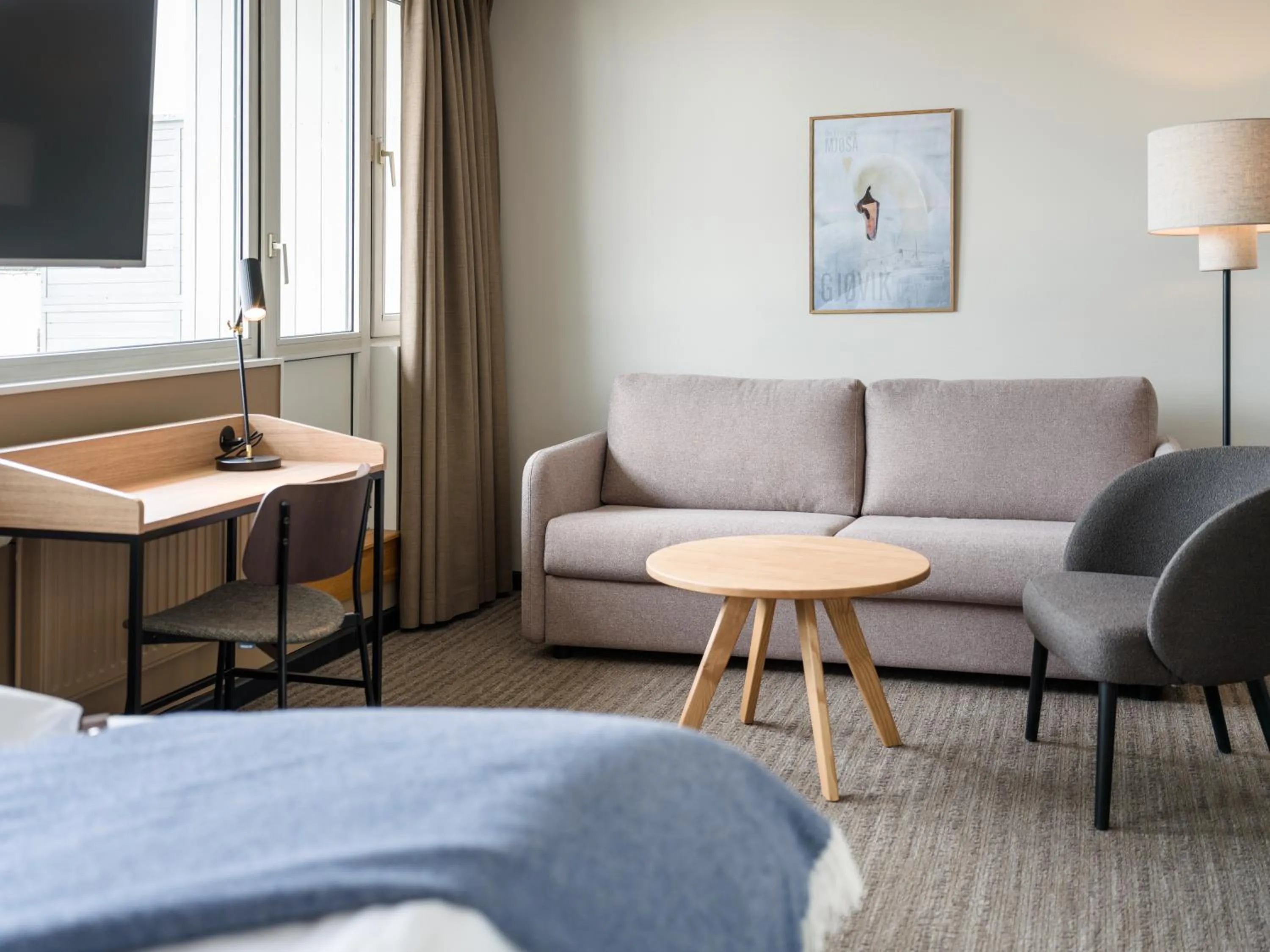 Bed in Quality Hotel Strand Gjøvik