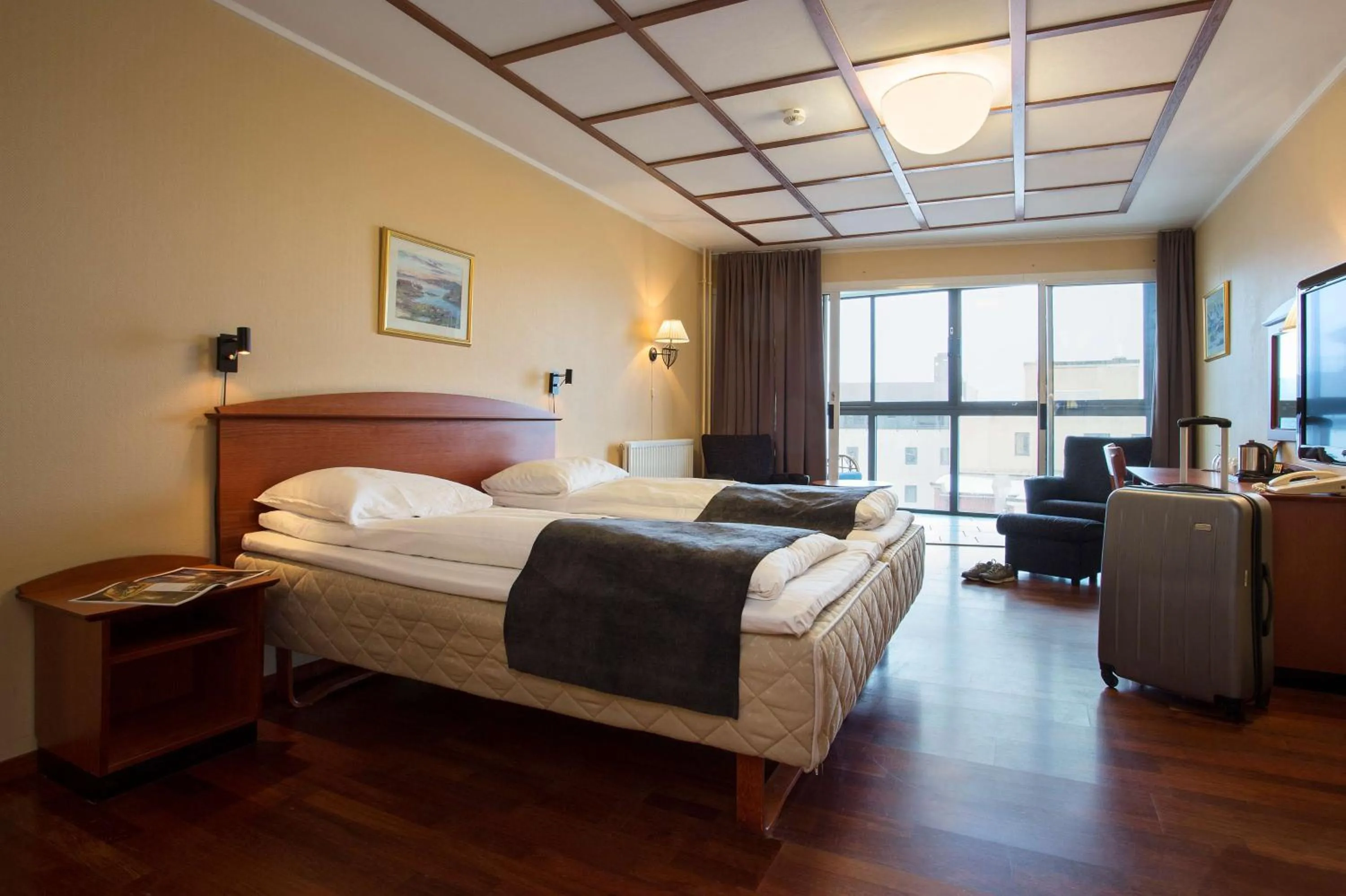 Bedroom, Bed in Scandic Harstad