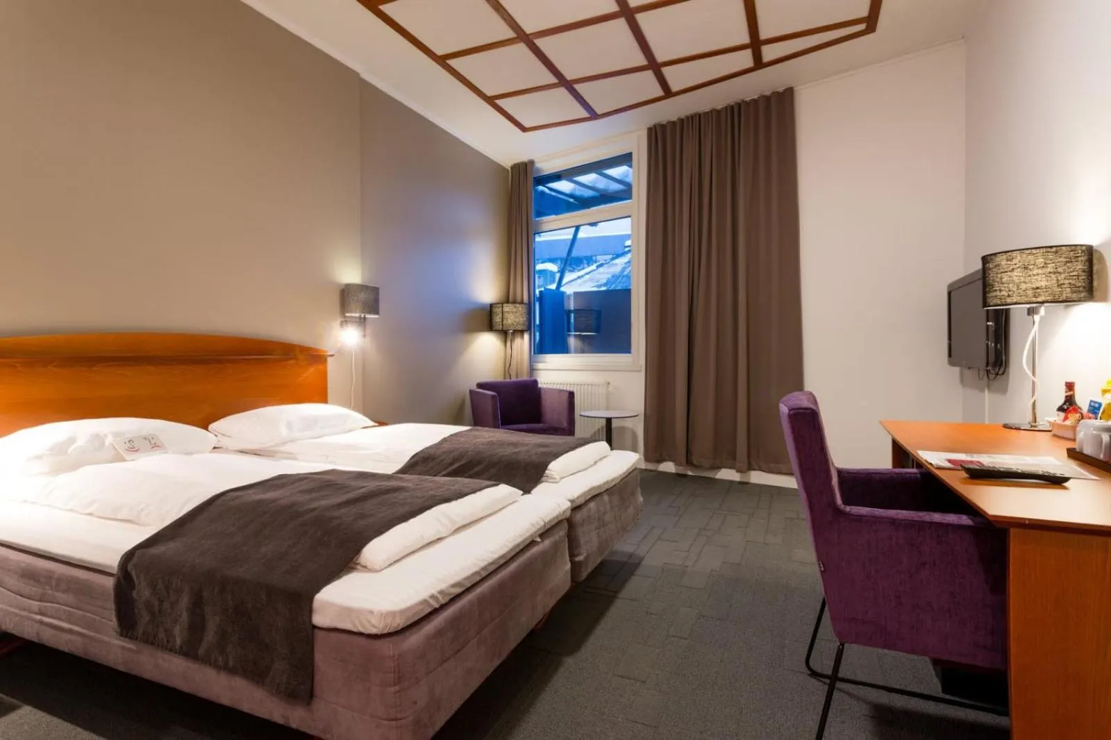 View (from property/room), Bed in Scandic Harstad