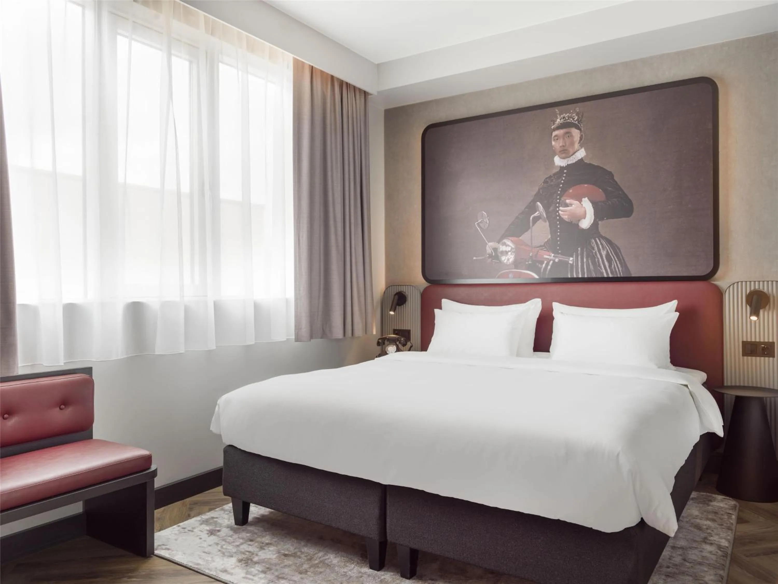 TV and multimedia, Bed in Radisson RED Oslo City Centre, A Verified Net Zero Hotel