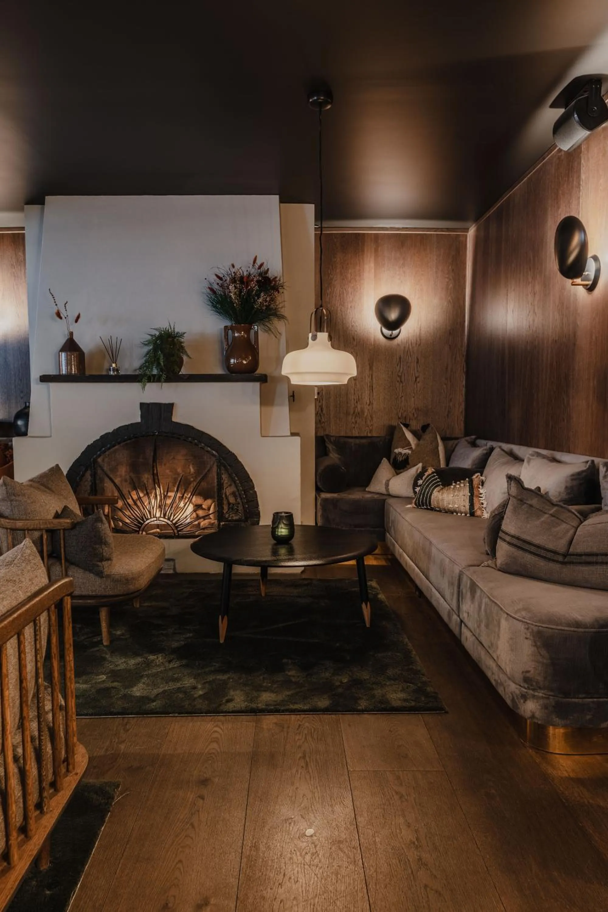 Lobby or reception, Bed in Funken Lodge