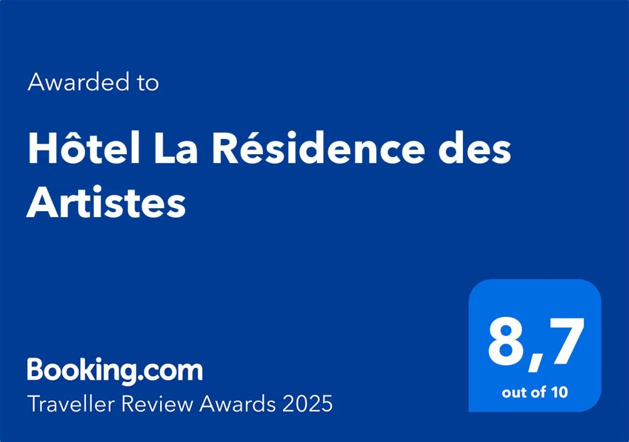 Logo/Certificate/Sign in Hôtel La Résidence des Artistes