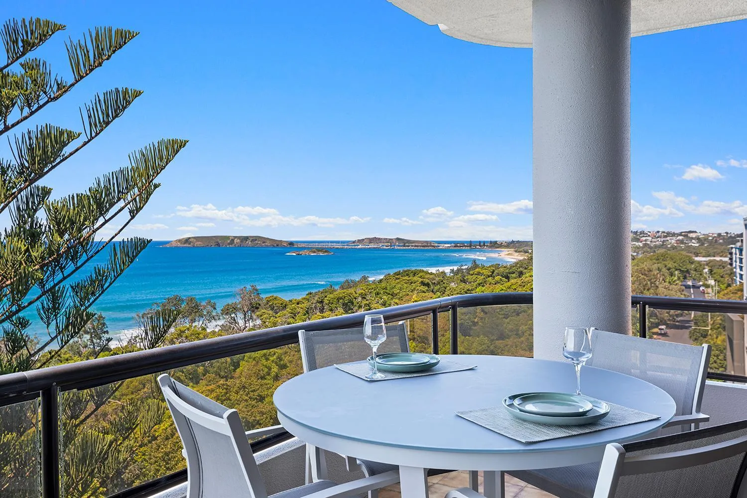 Balcony/Terrace in Pacific Towers Beach Resort