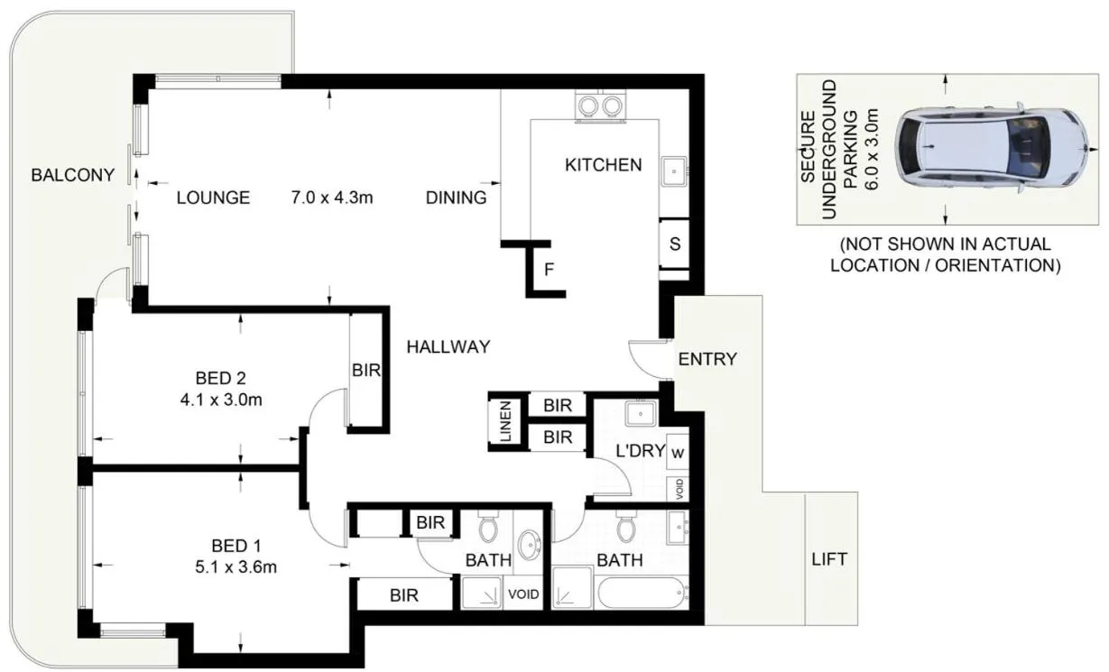 Floor plan in Pacific Towers Beach Resort
