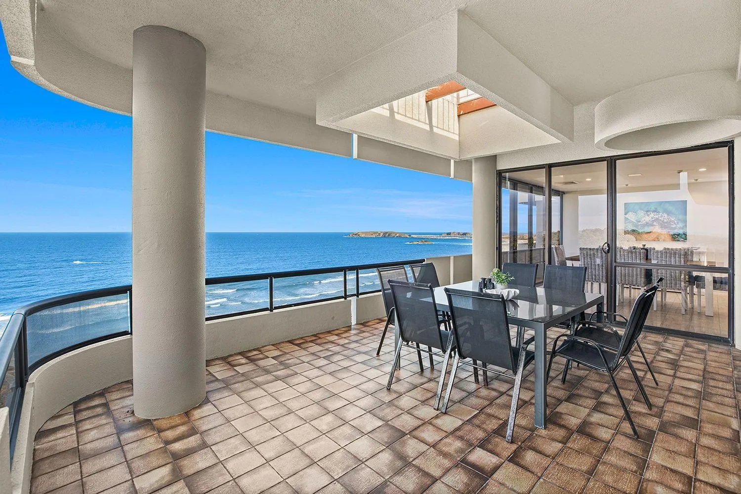 Patio in Pacific Towers Beach Resort