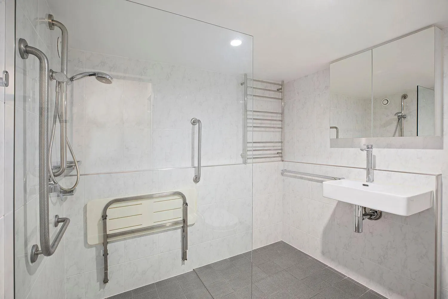 Bathroom in Pacific Towers Beach Resort