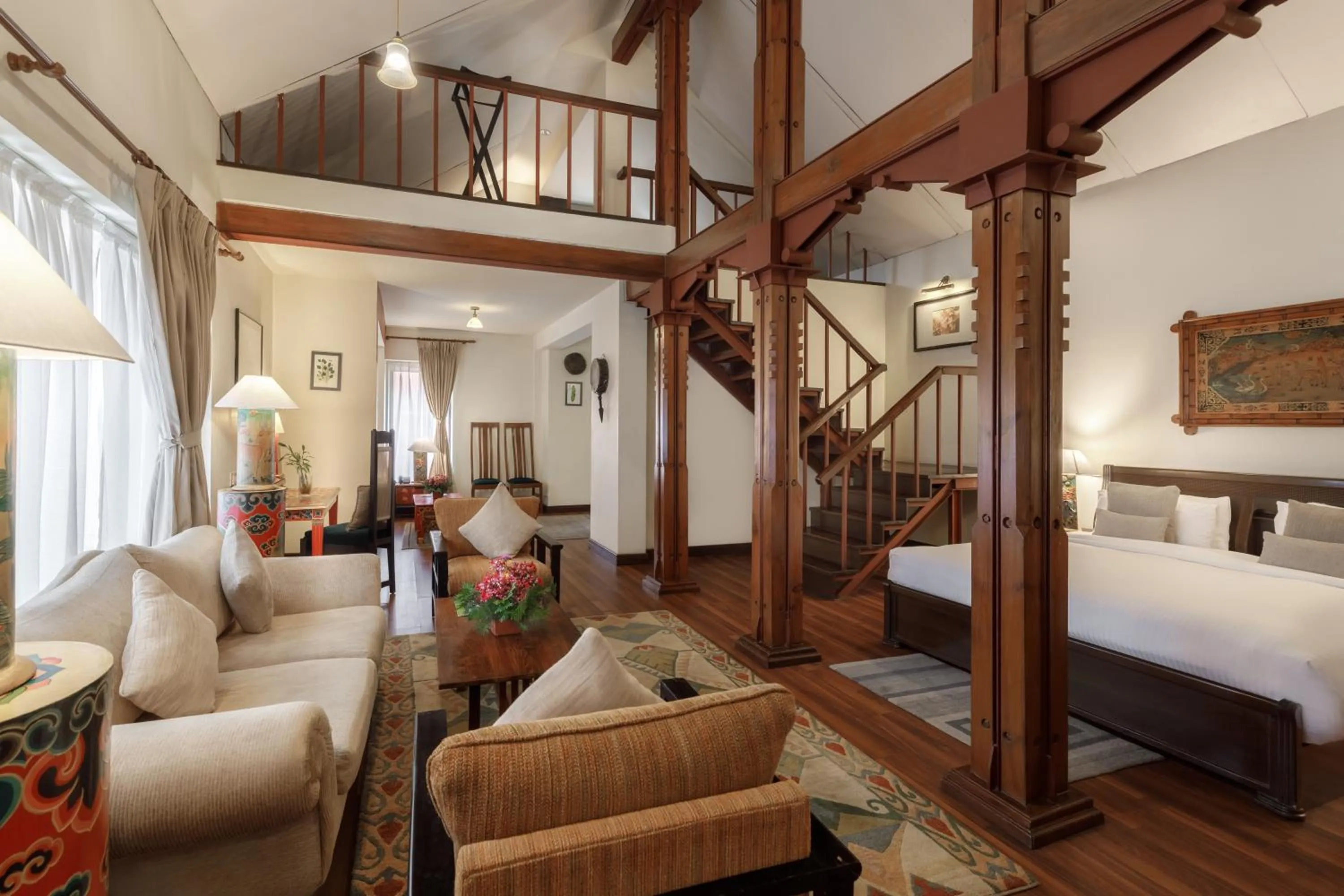 Living room, Bed in Gokarna Forest Resort Kathmandu